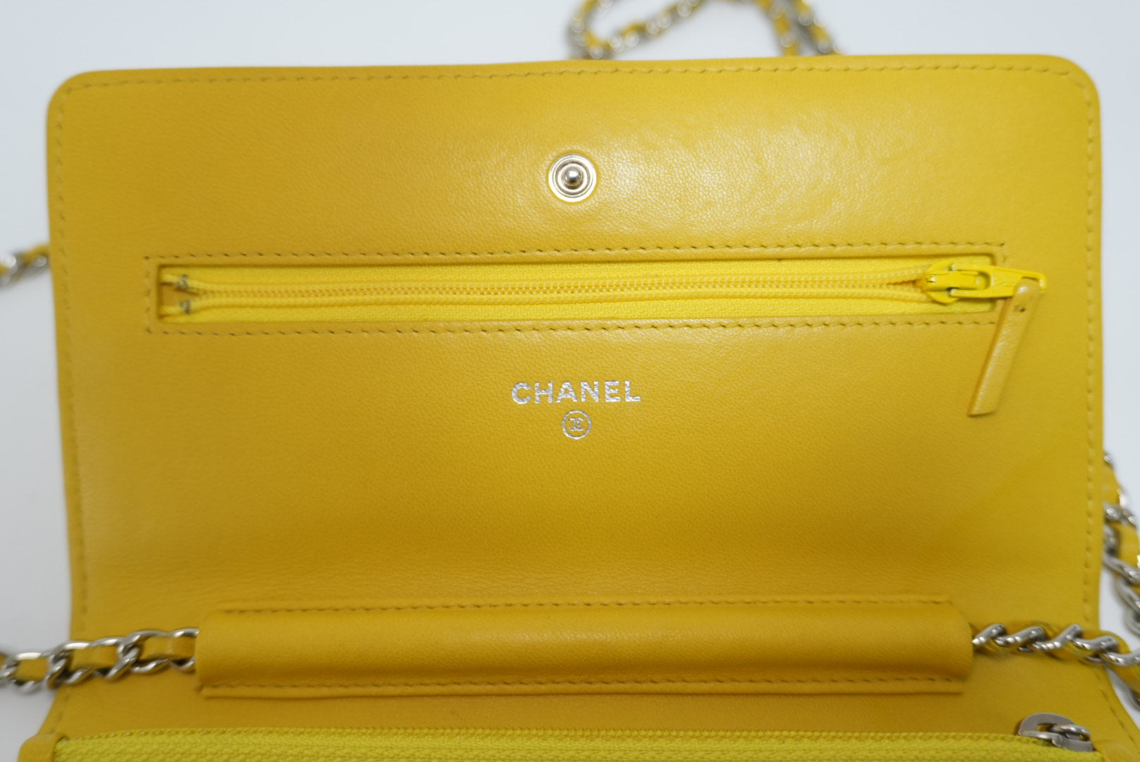Chanel Wallet On Chain Yellow Used