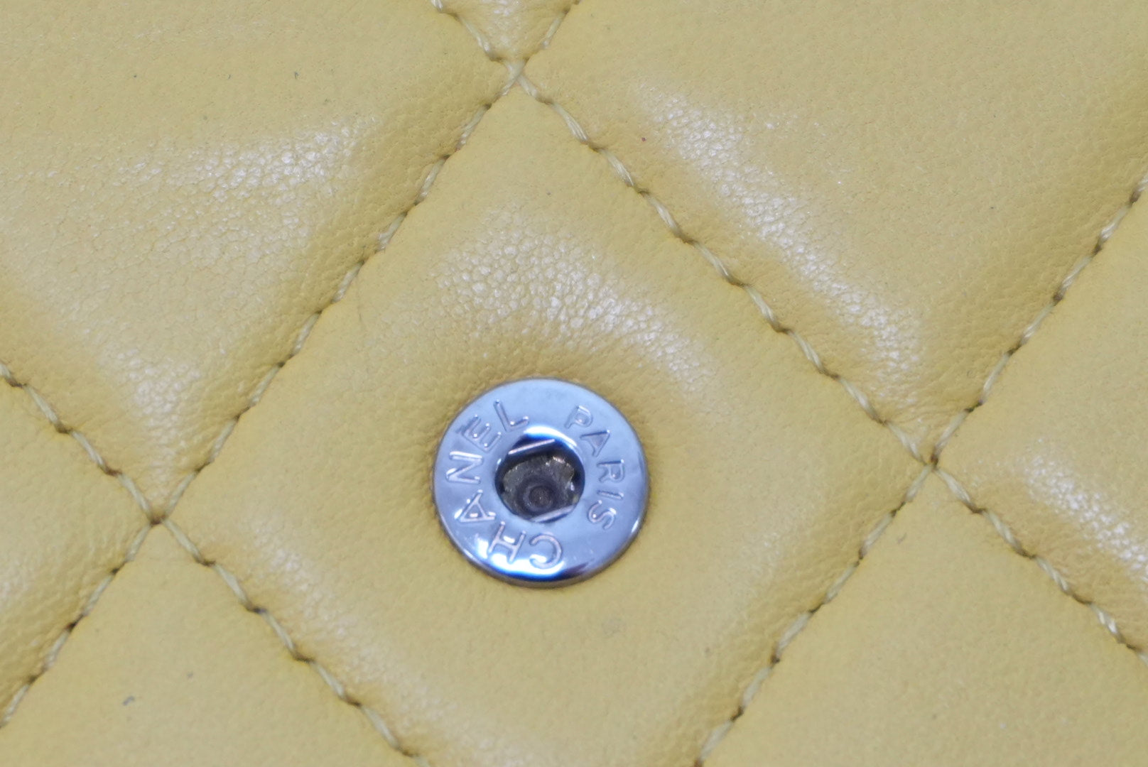 Chanel Wallet On Chain Yellow Used