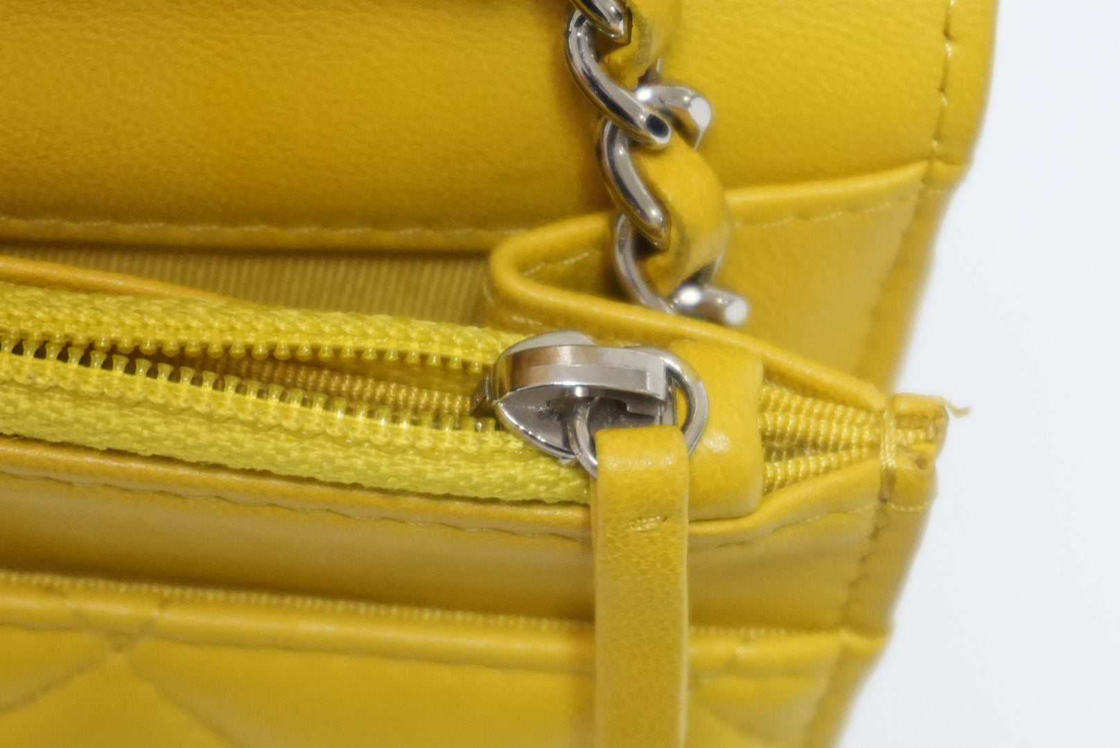 Chanel Wallet On Chain Yellow Used