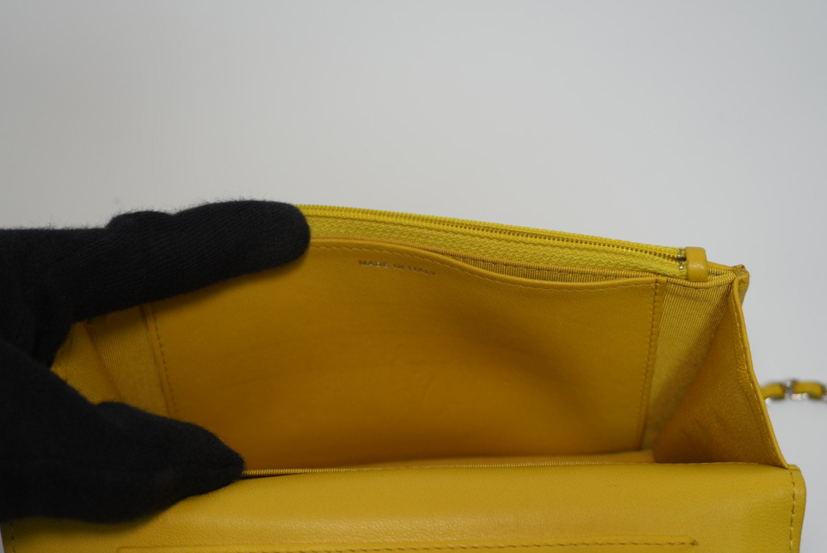 Chanel Wallet On Chain Yellow Used