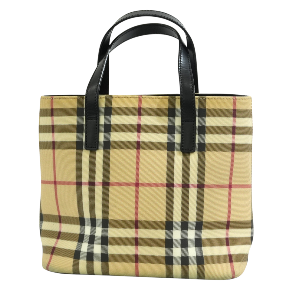 Pre-owned Burberry Nova Check Handbag Beige