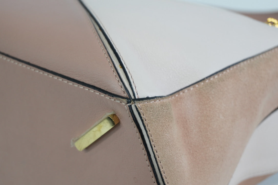 Pre-owned Loewe Medium Puzzle Shoulder Bag Pink