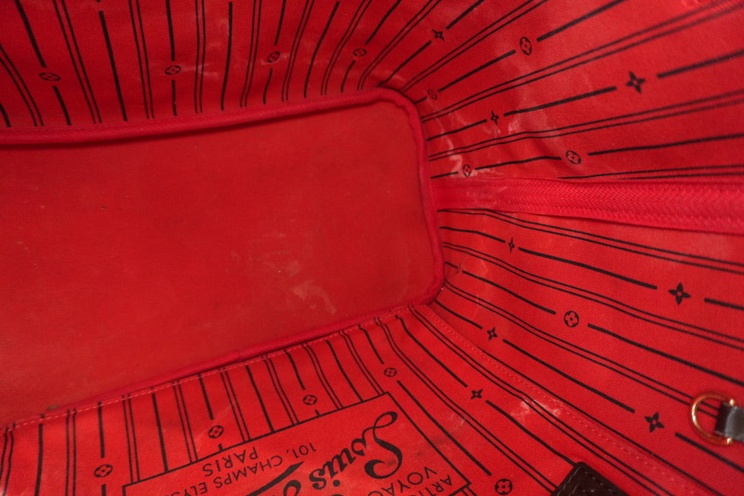 Pre-owned Louis Vuitton Damier Ebene Neverfull MM Tote Bag