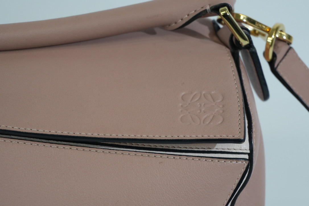 Pre-owned Loewe Medium Puzzle Shoulder Bag Pink