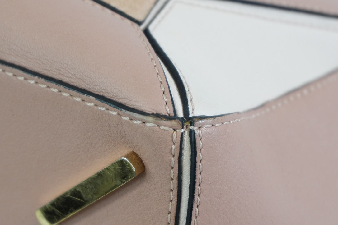 Pre-owned Loewe Medium Puzzle Shoulder Bag Pink