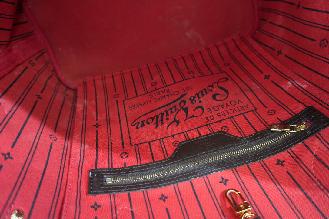 Pre-owned Louis Vuitton Damier Ebene Neverfull MM Tote Bag