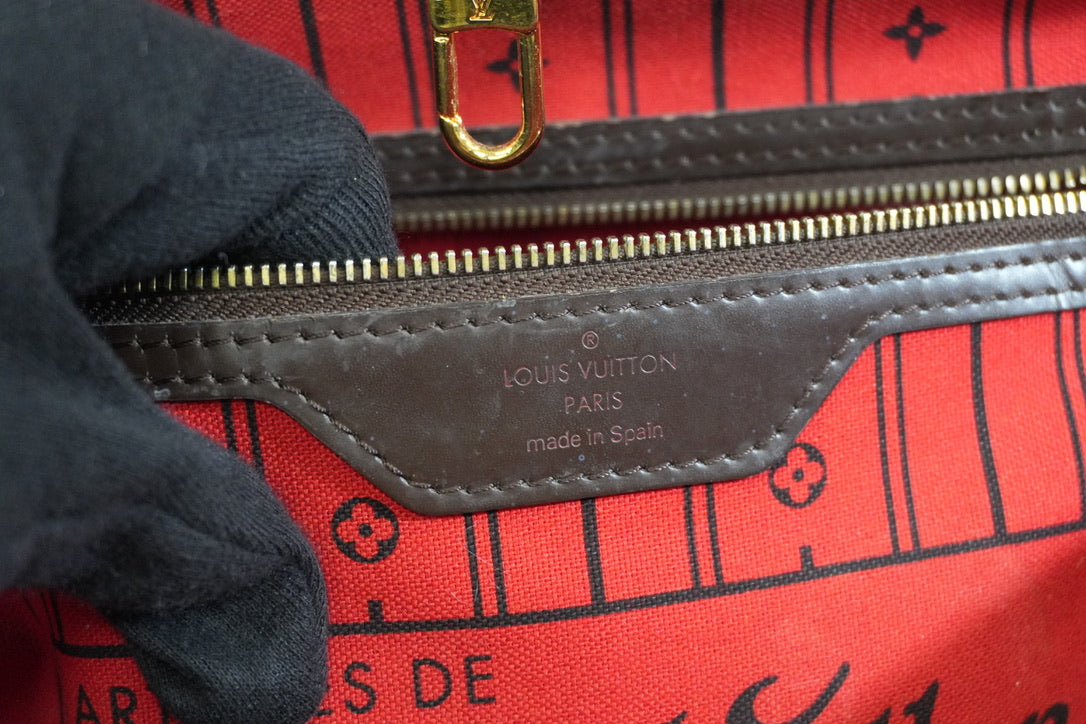 Pre-owned Louis Vuitton Damier Ebene Neverfull MM Tote Bag