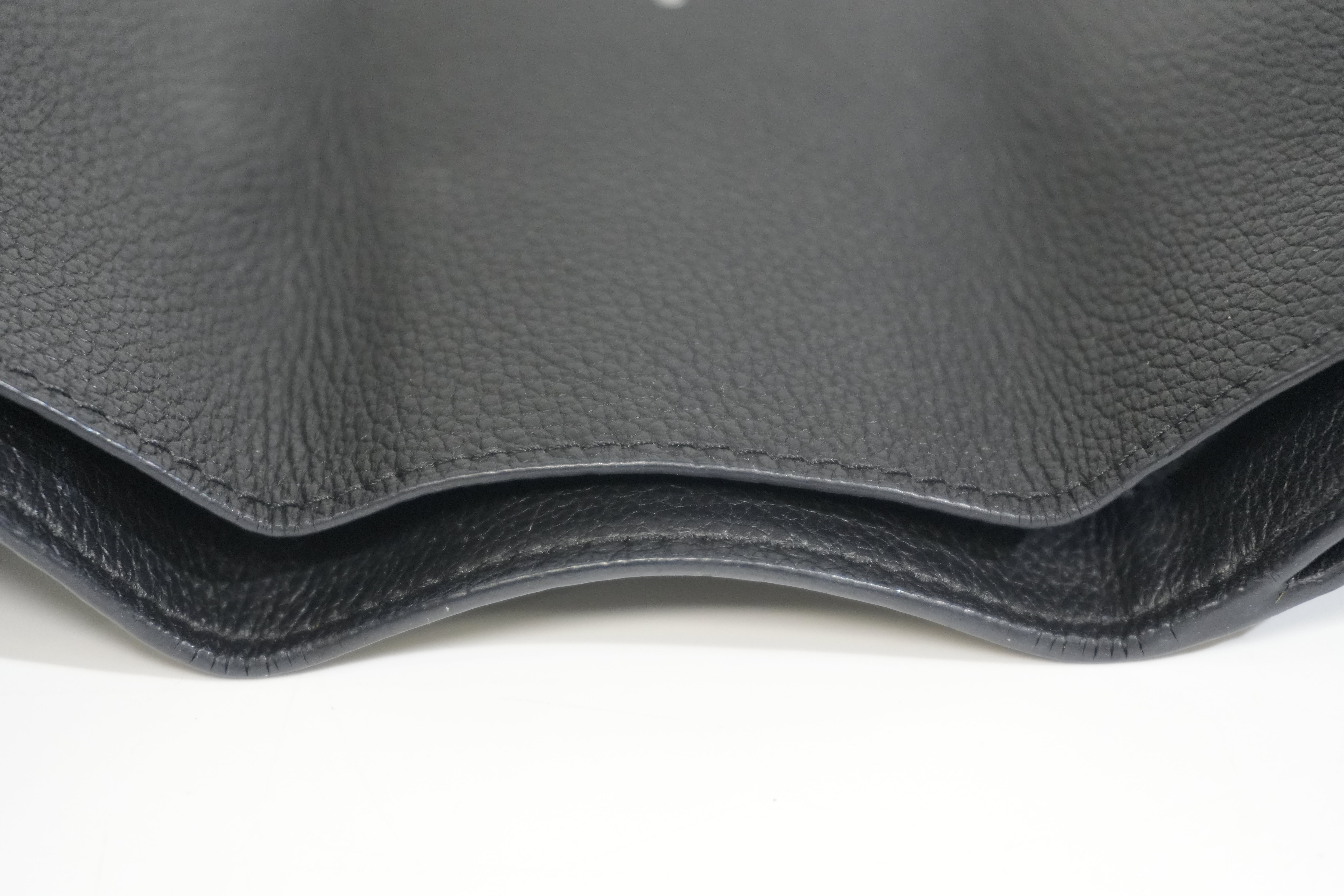 Pre-owned Louis Vuitton Leather Lock Mini Wallet Black