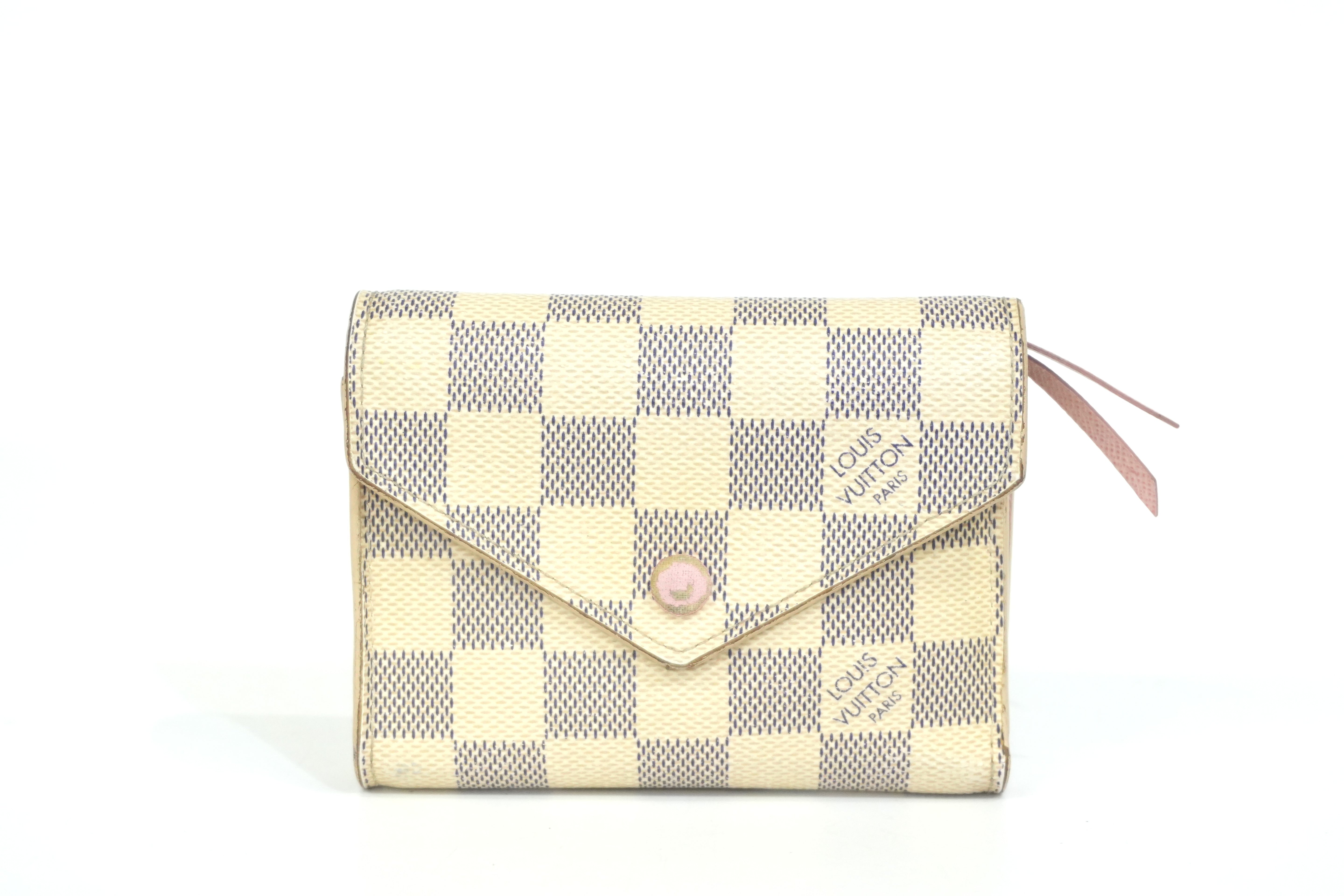 Pre-owned Louis Vuitton Damier Azur Victorine Wallet