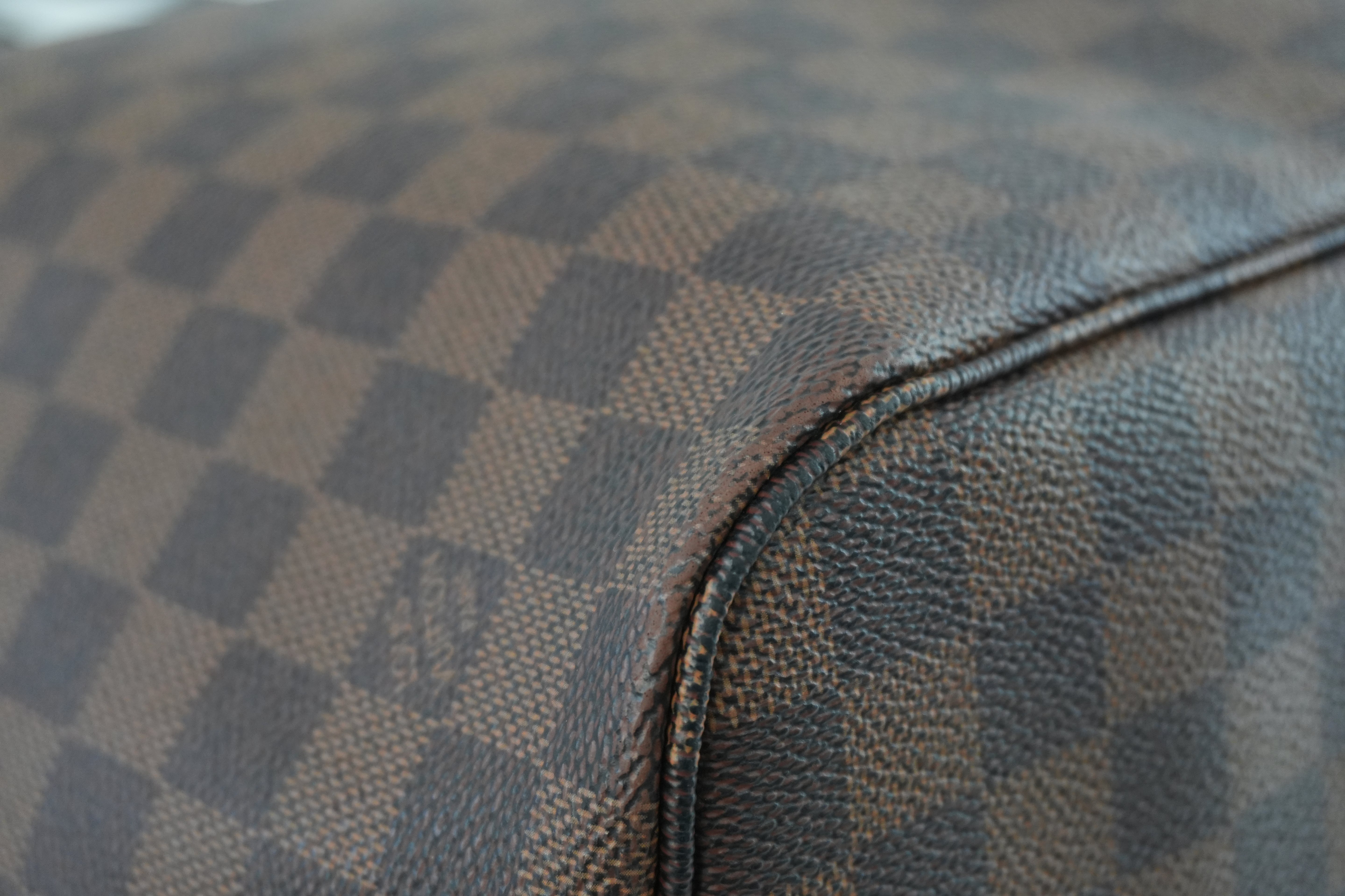 Louis Vuitton Damier Ebene Neverfull MM Shoulder Tote Bag Used
