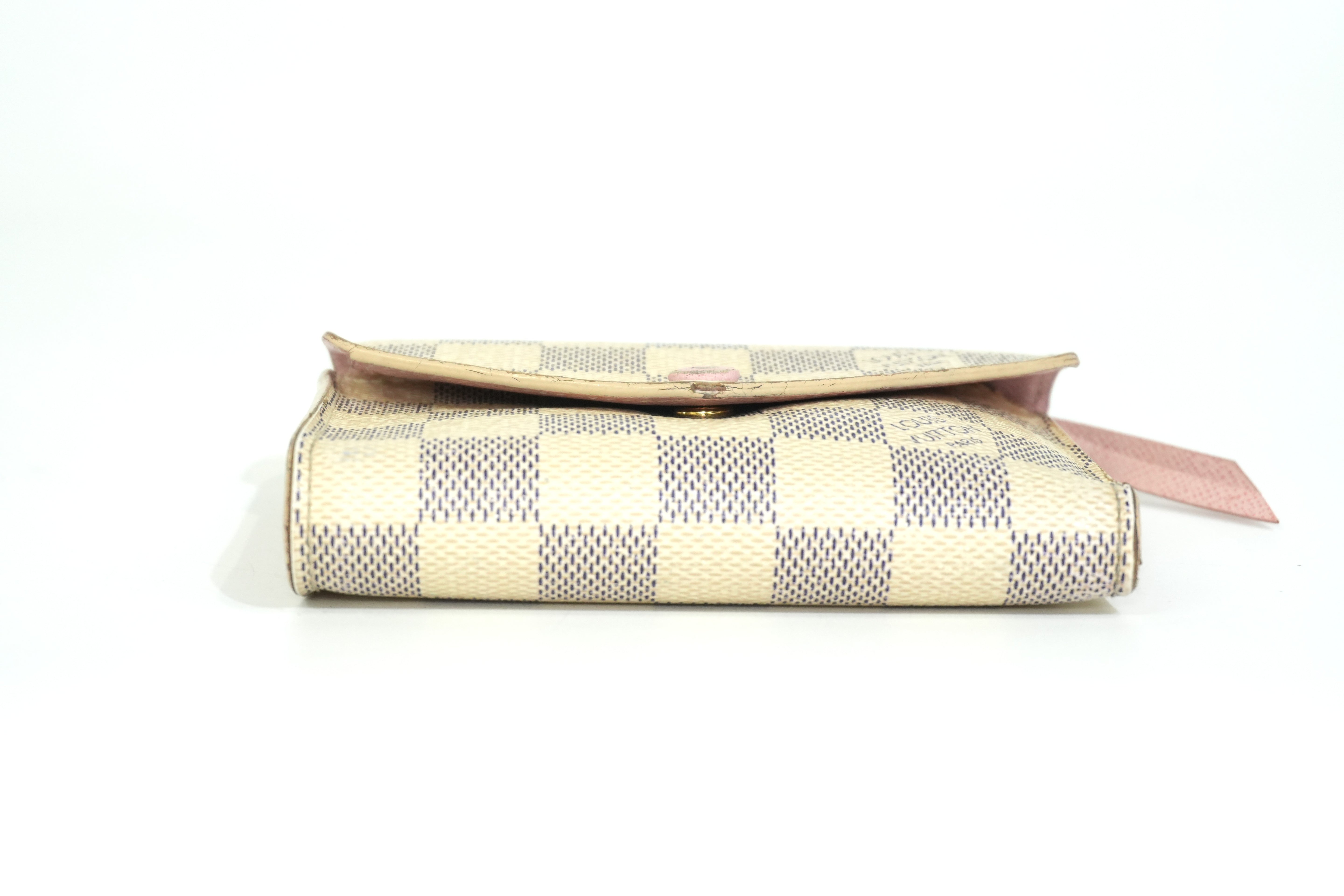 Pre-owned Louis Vuitton Damier Azur Victorine Wallet