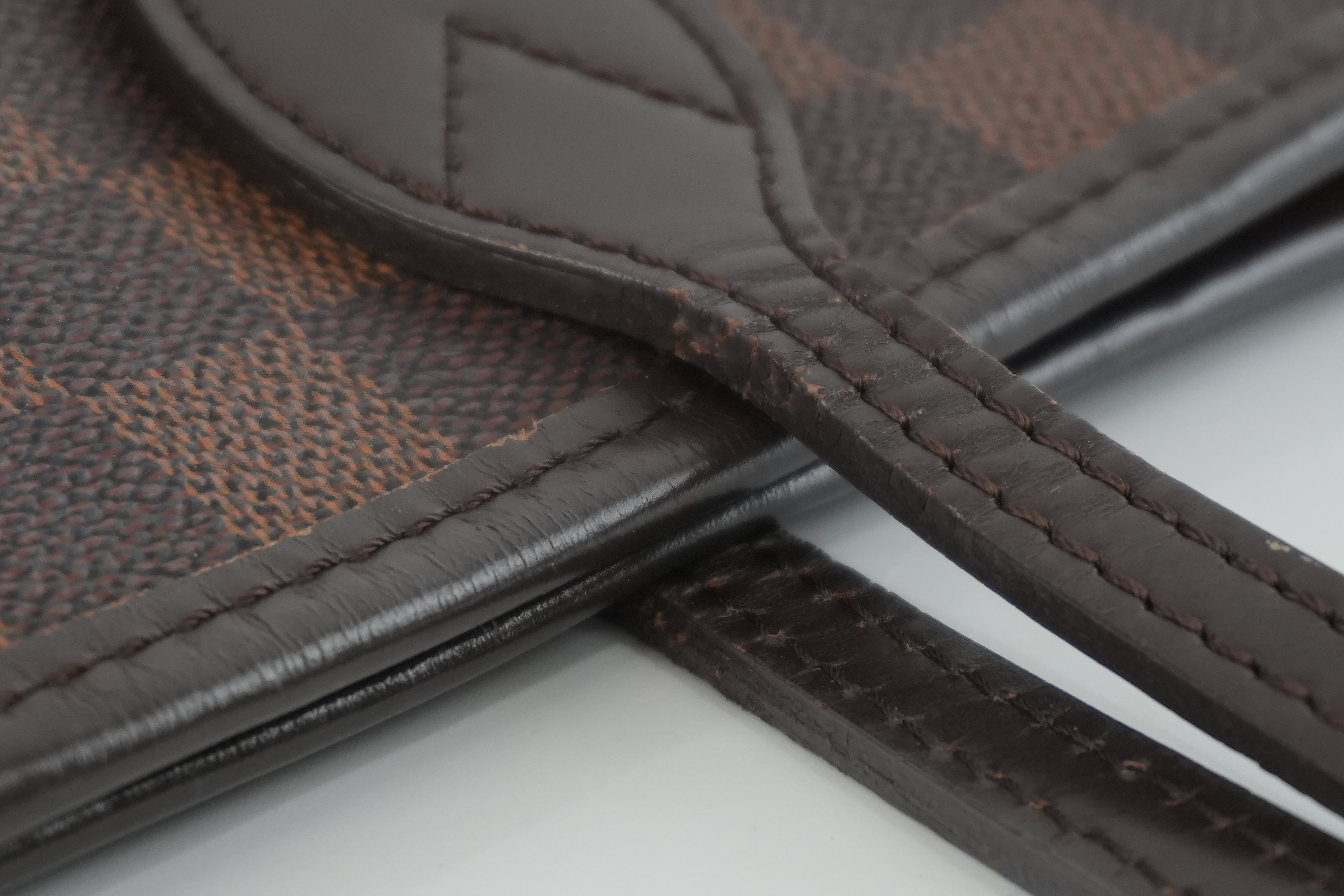 Louis Vuitton Damier Ebene Neverfull MM Shoulder Tote Bag Used