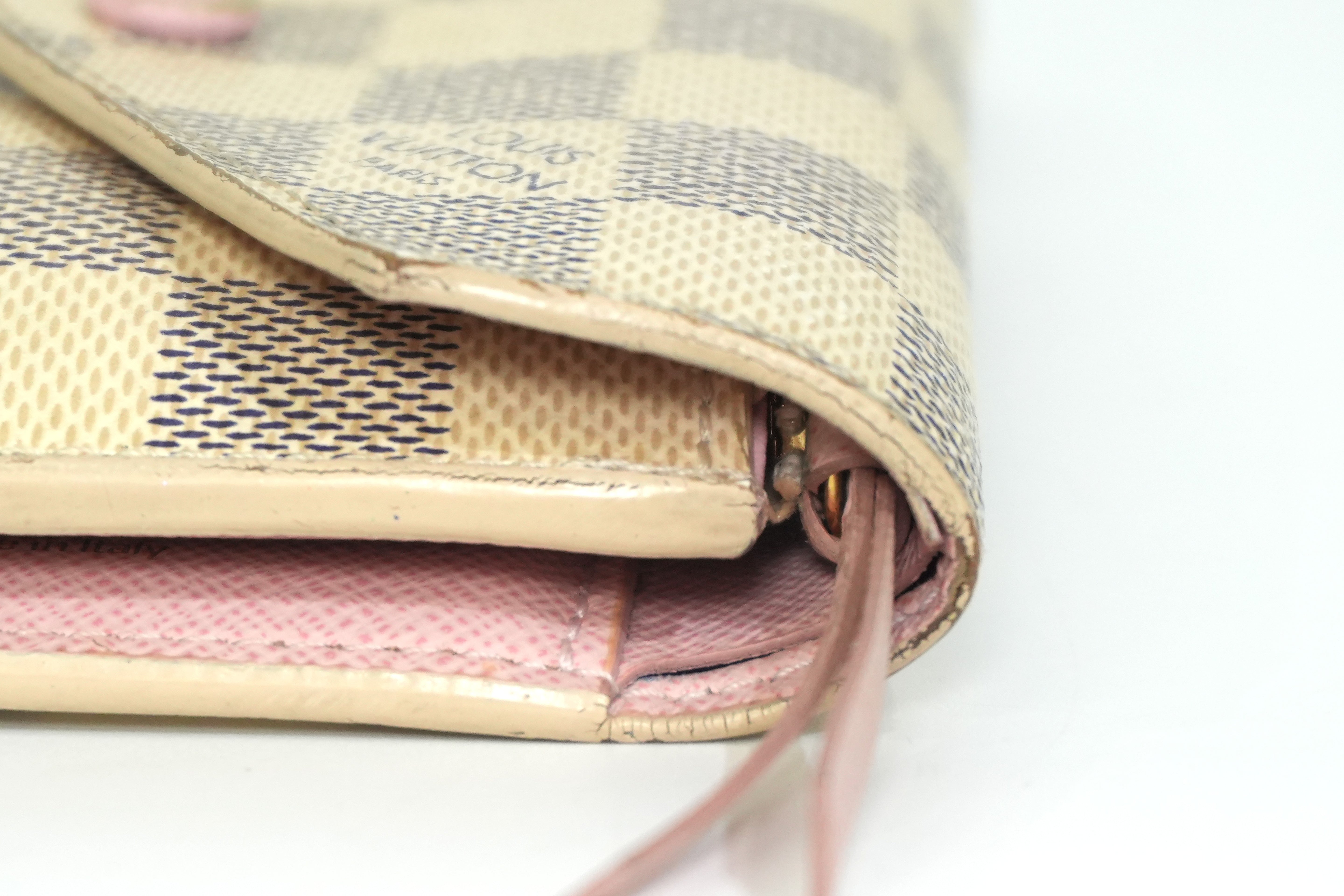 Pre-owned Louis Vuitton Damier Azur Victorine Wallet