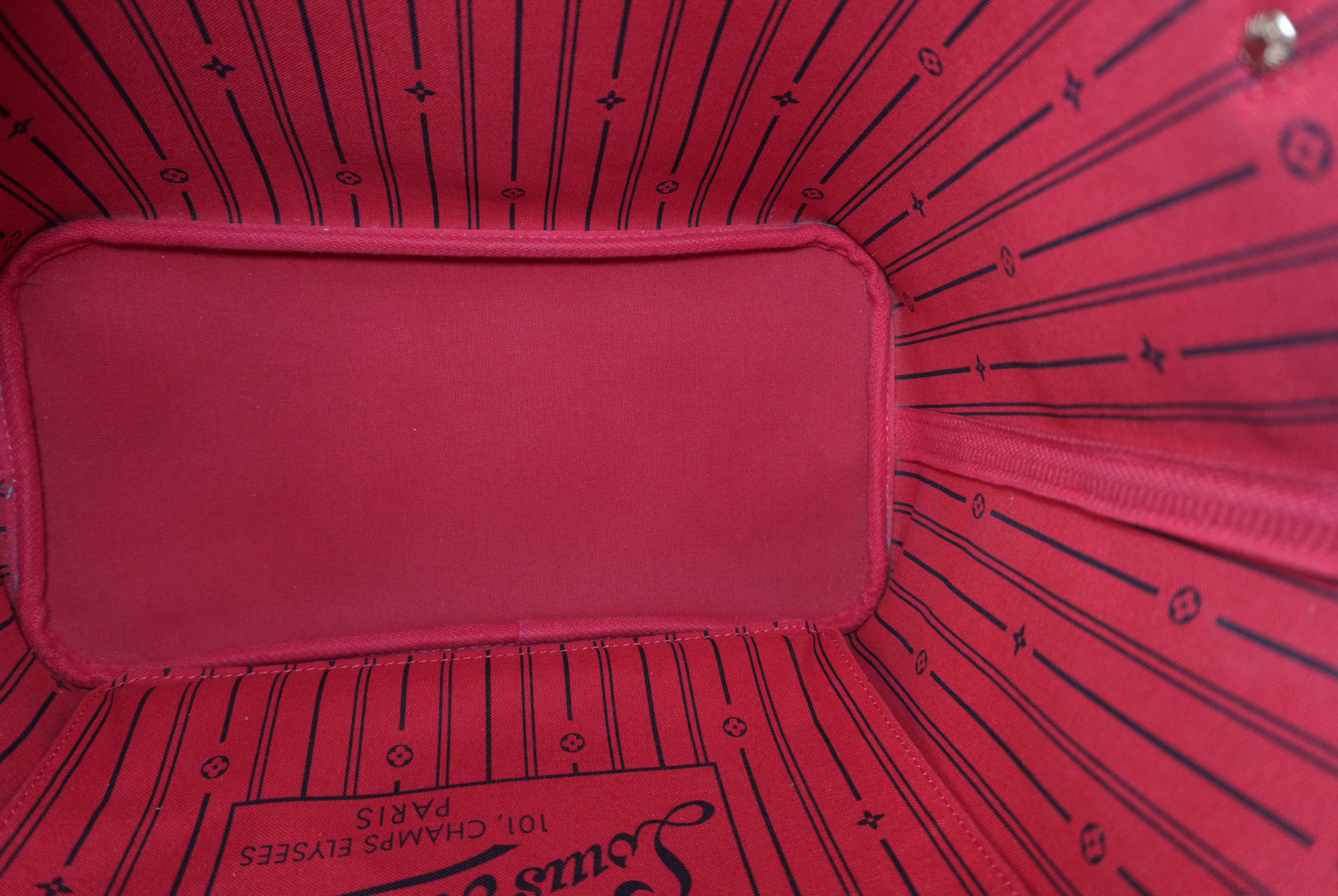 Louis Vuitton Damier Ebene Neverfull MM Shoulder Tote Bag Used