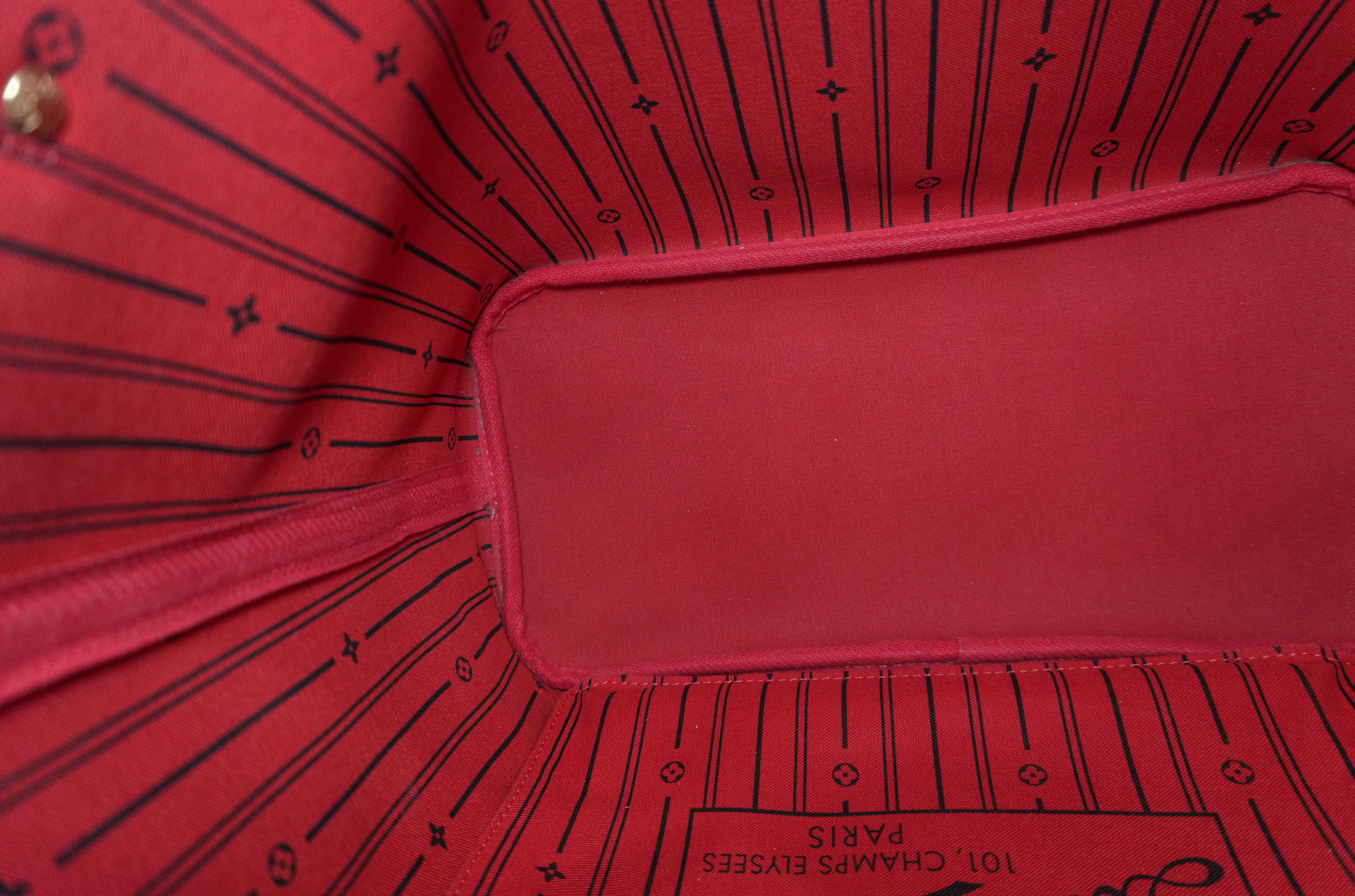 Louis Vuitton Damier Ebene Neverfull MM Shoulder Tote Bag Used