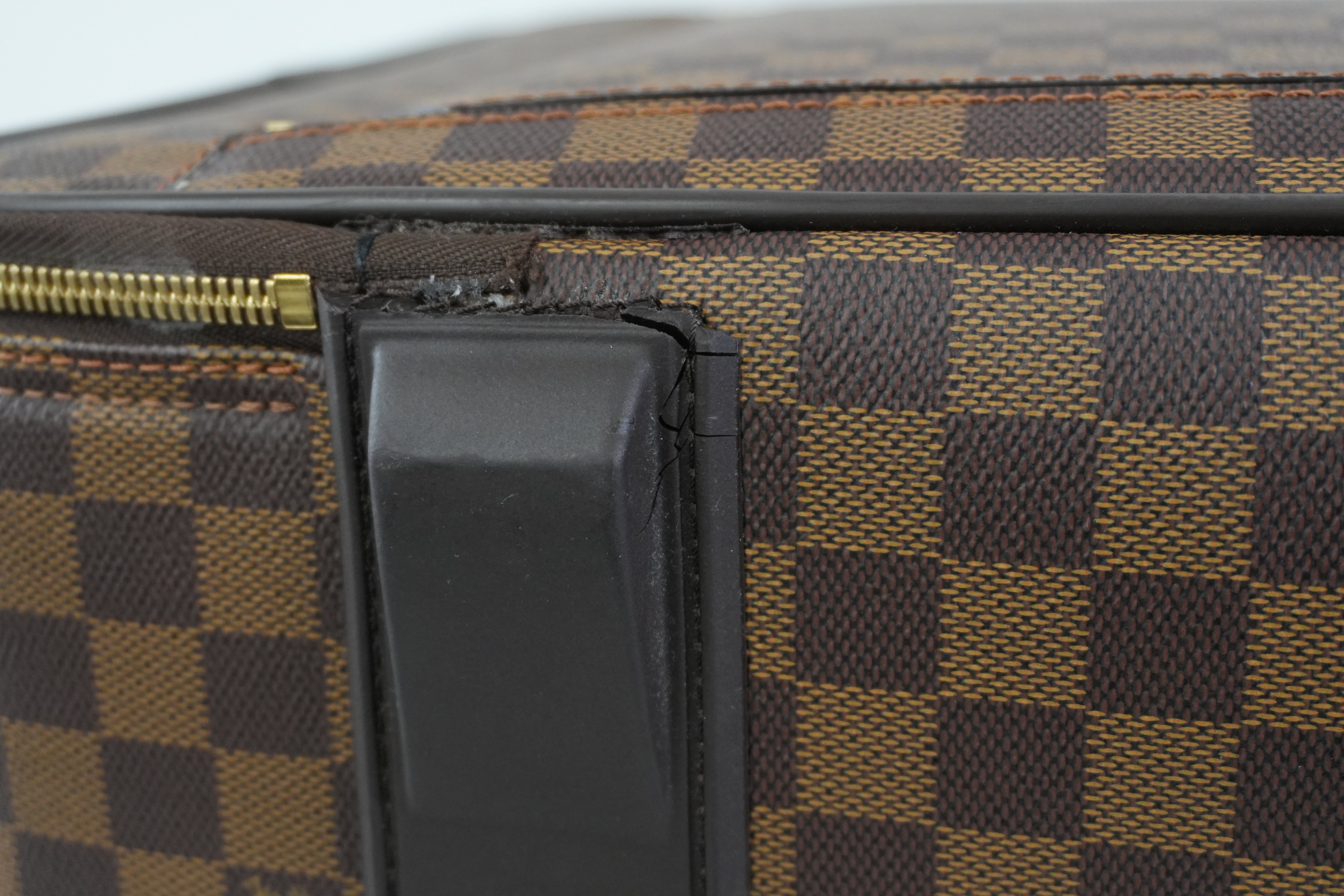 Pre-owned Louis Vuitton Damier Ebene Pegase 55 Rolling Luggage