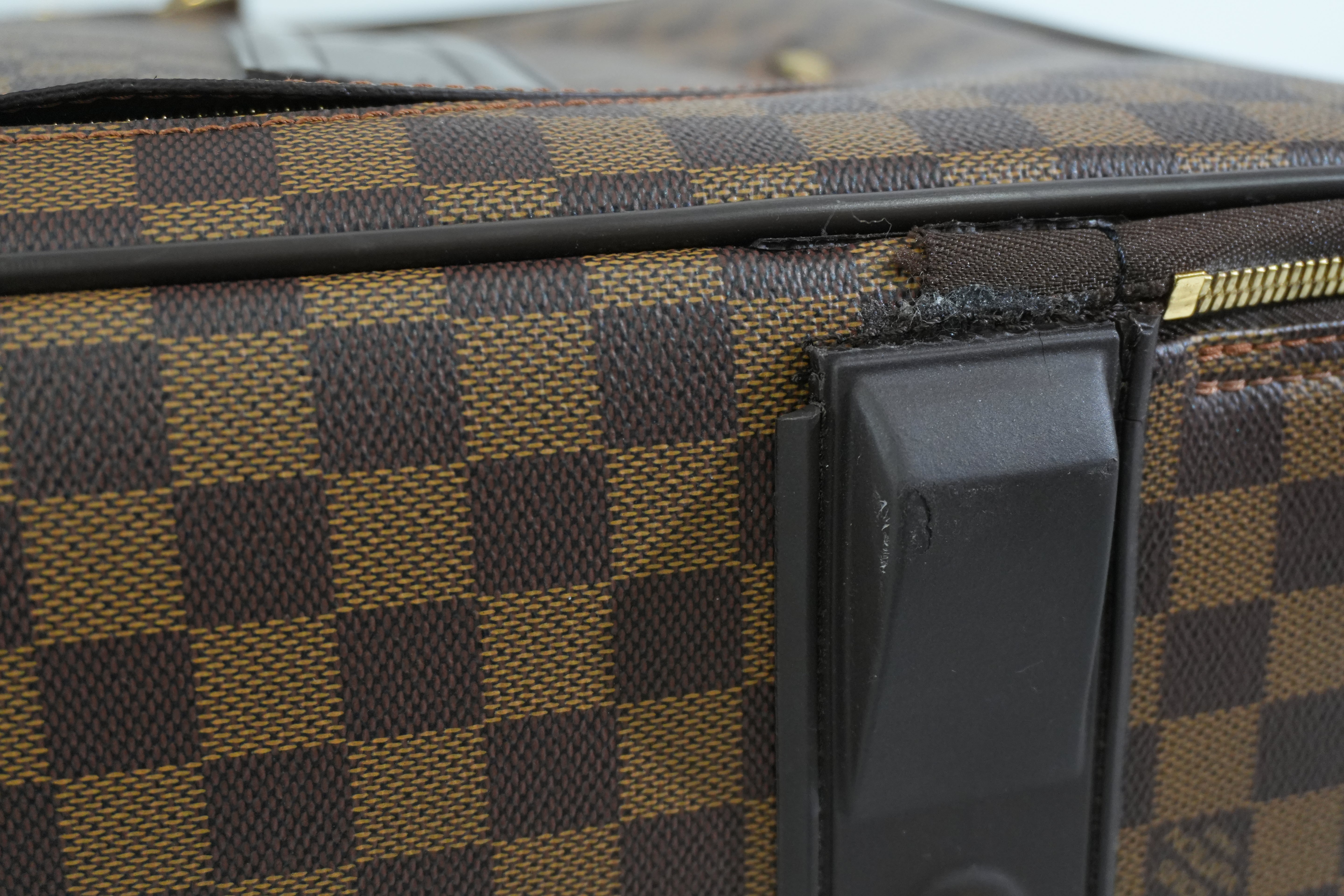 Pre-owned Louis Vuitton Damier Ebene Pegase 55 Rolling Luggage