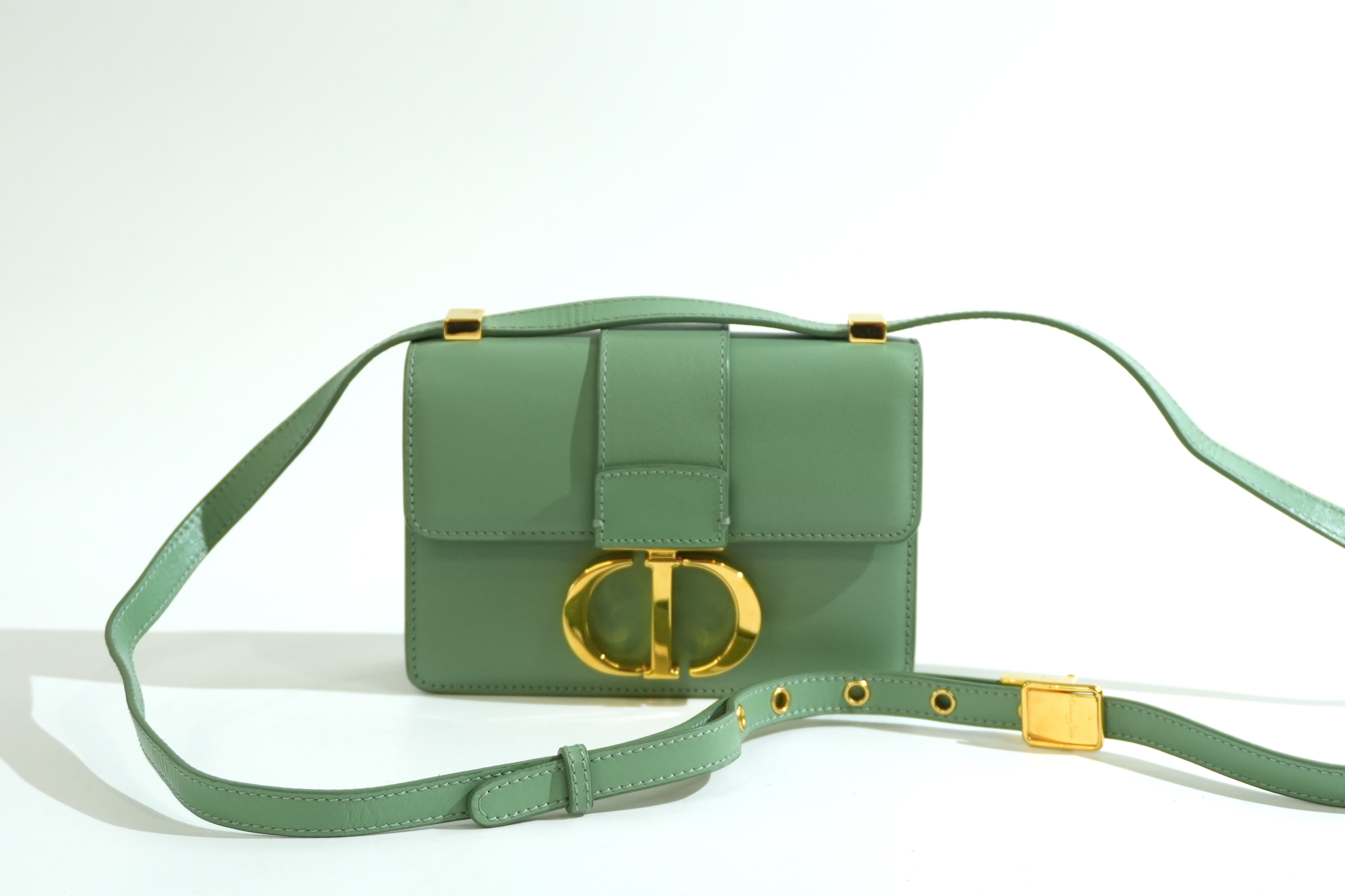 Pre-owned Dior 30 Montaigne Shoulder Bag Green