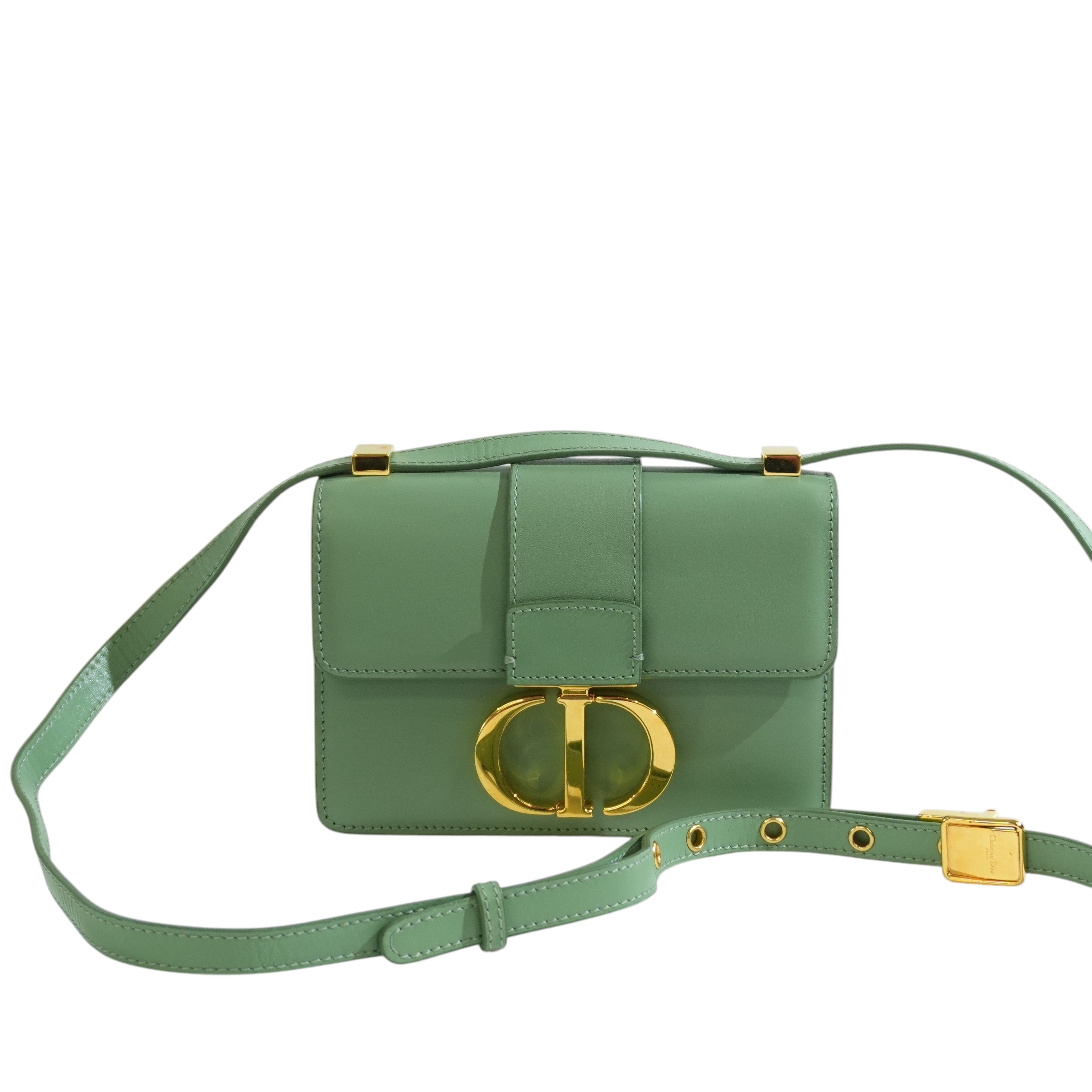 Pre-owned Dior 30 Montaigne Shoulder Bag Green