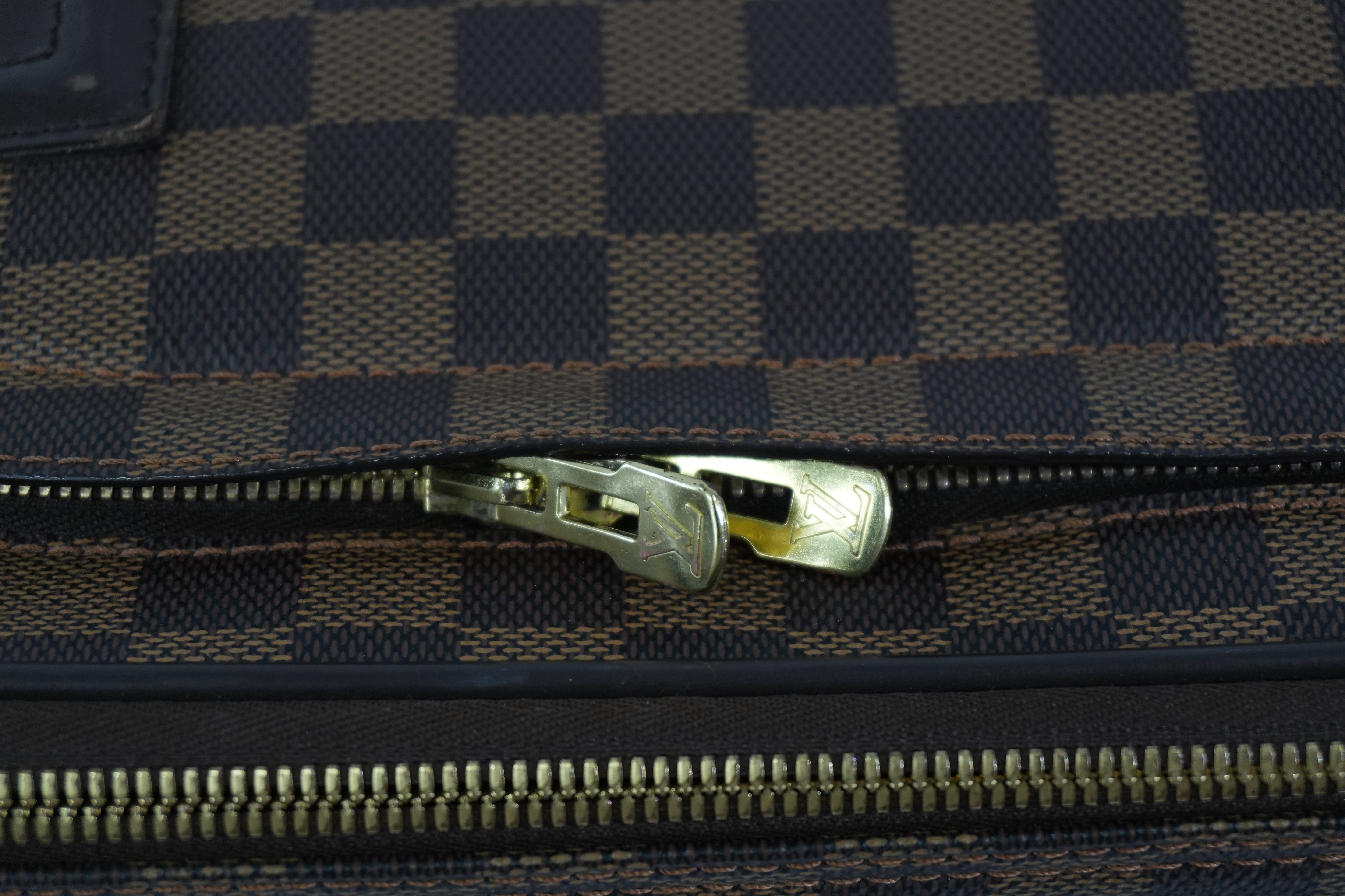 Pre-owned Louis Vuitton Damier Ebene Pegase 55 Rolling Luggage