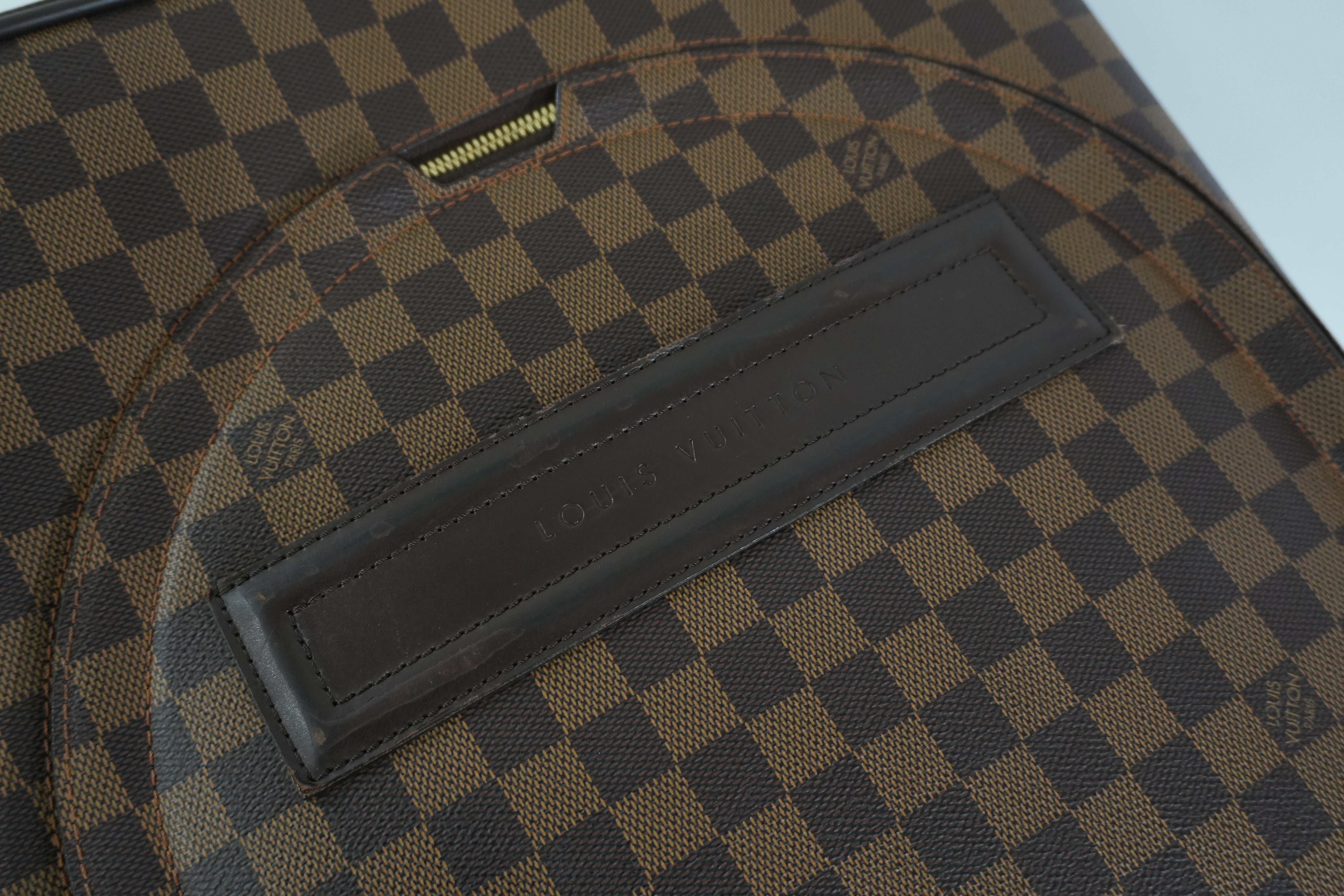 Pre-owned Louis Vuitton Damier Ebene Pegase 55 Rolling Luggage