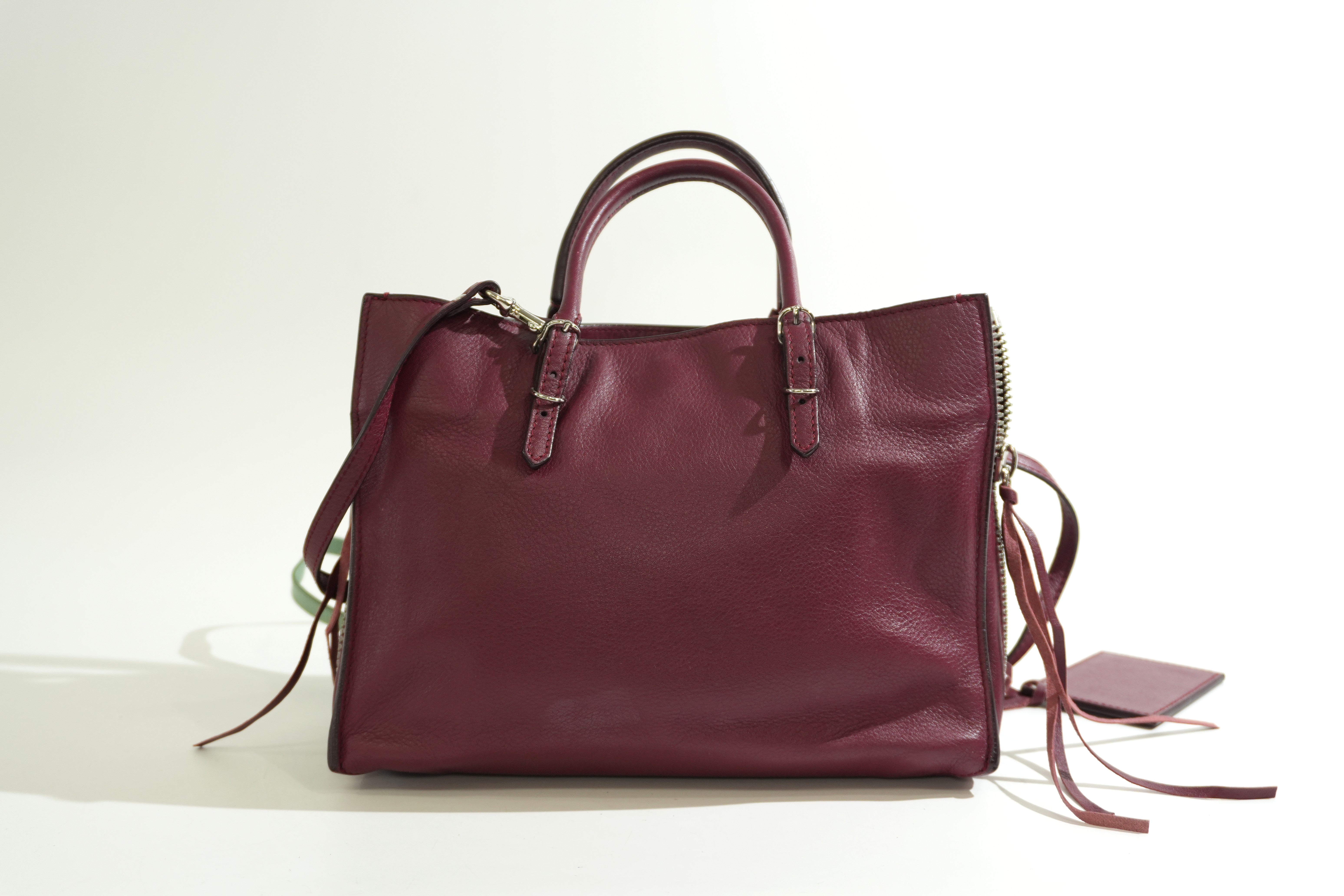 Pre-Owned Balenciaga Papier A6 Zip Handbag Burgundy
