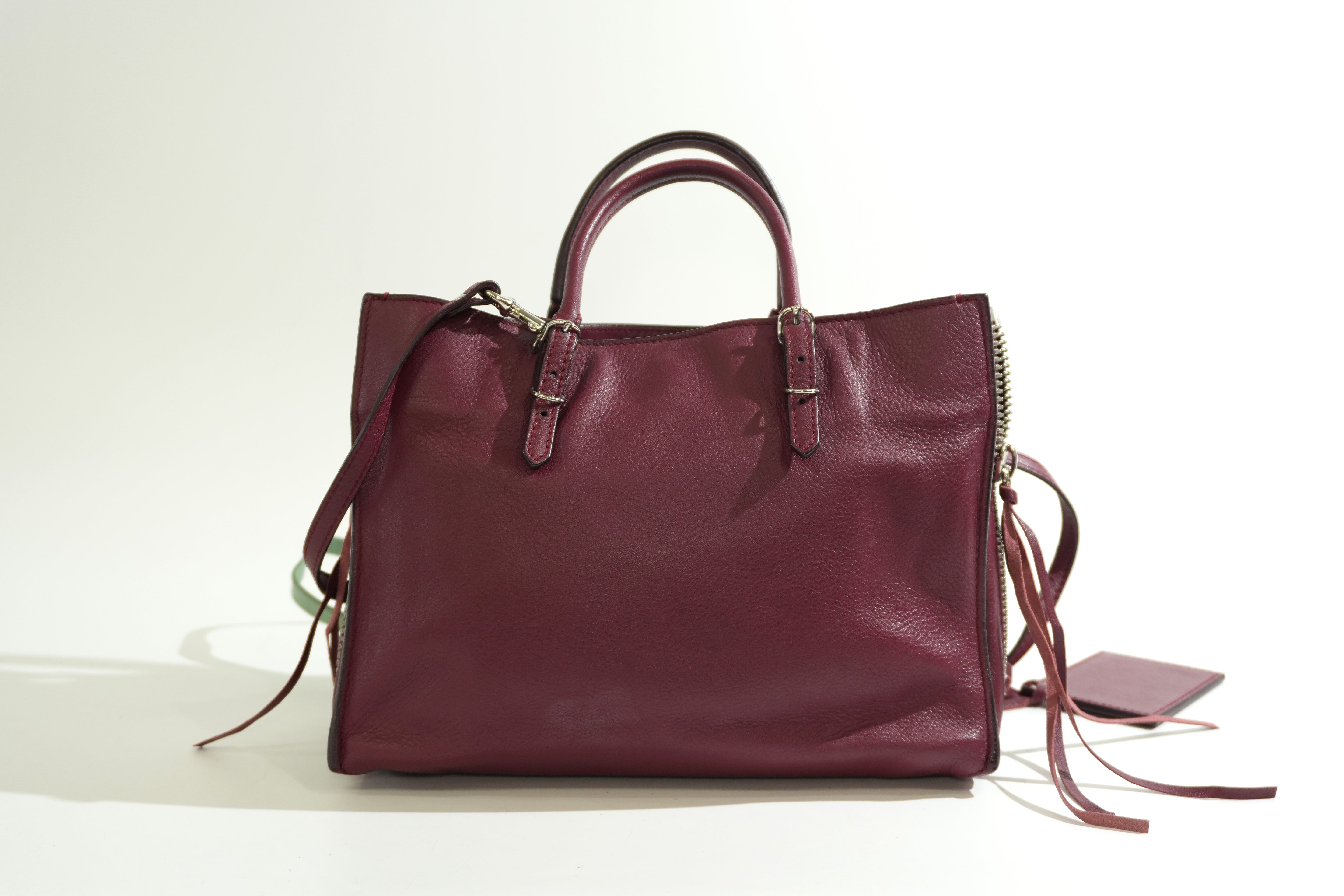 Pre-owned Balenciaga Papier A6 Zip Handbag Red