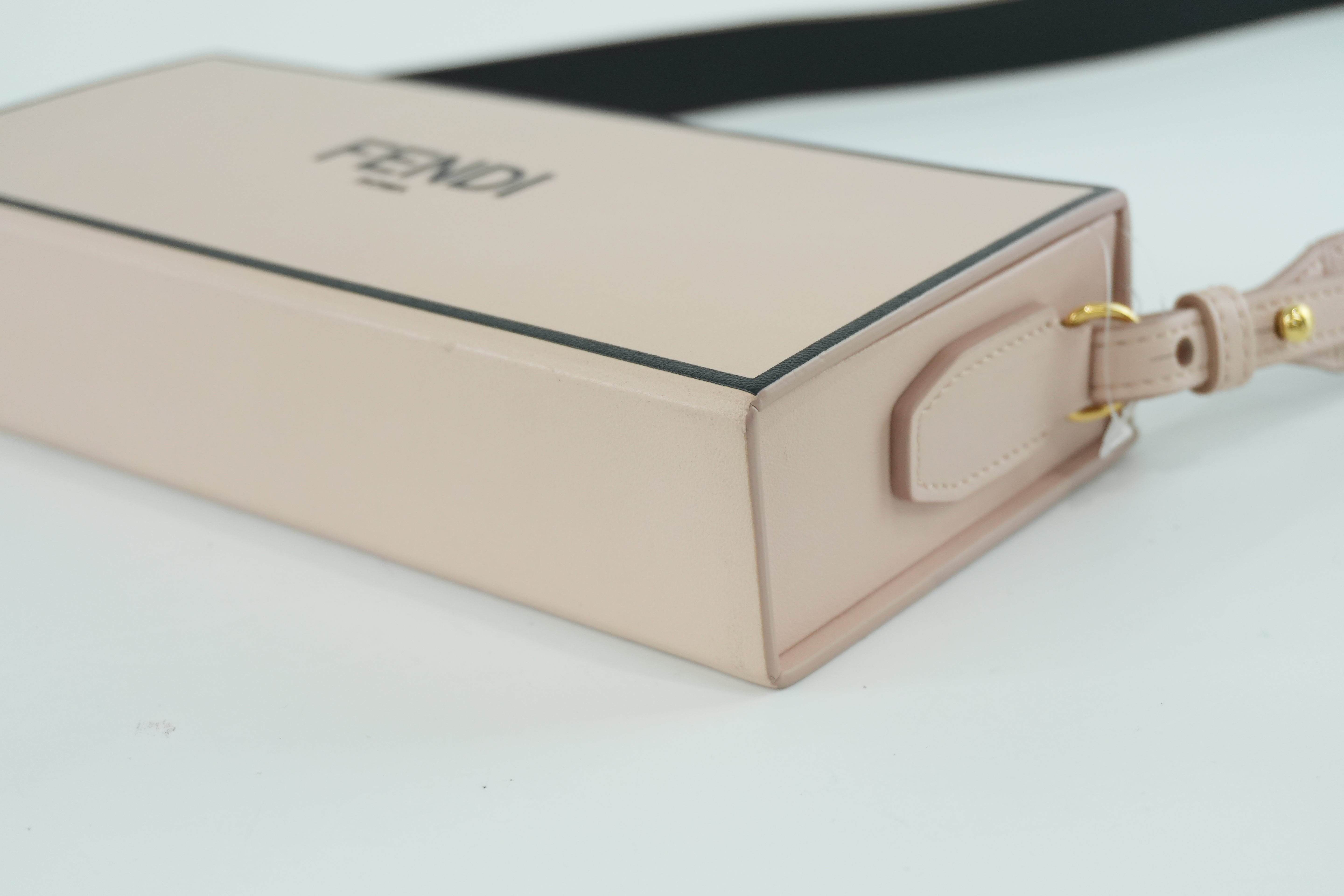 Fendi Horizontal Pink Box Clutch Used