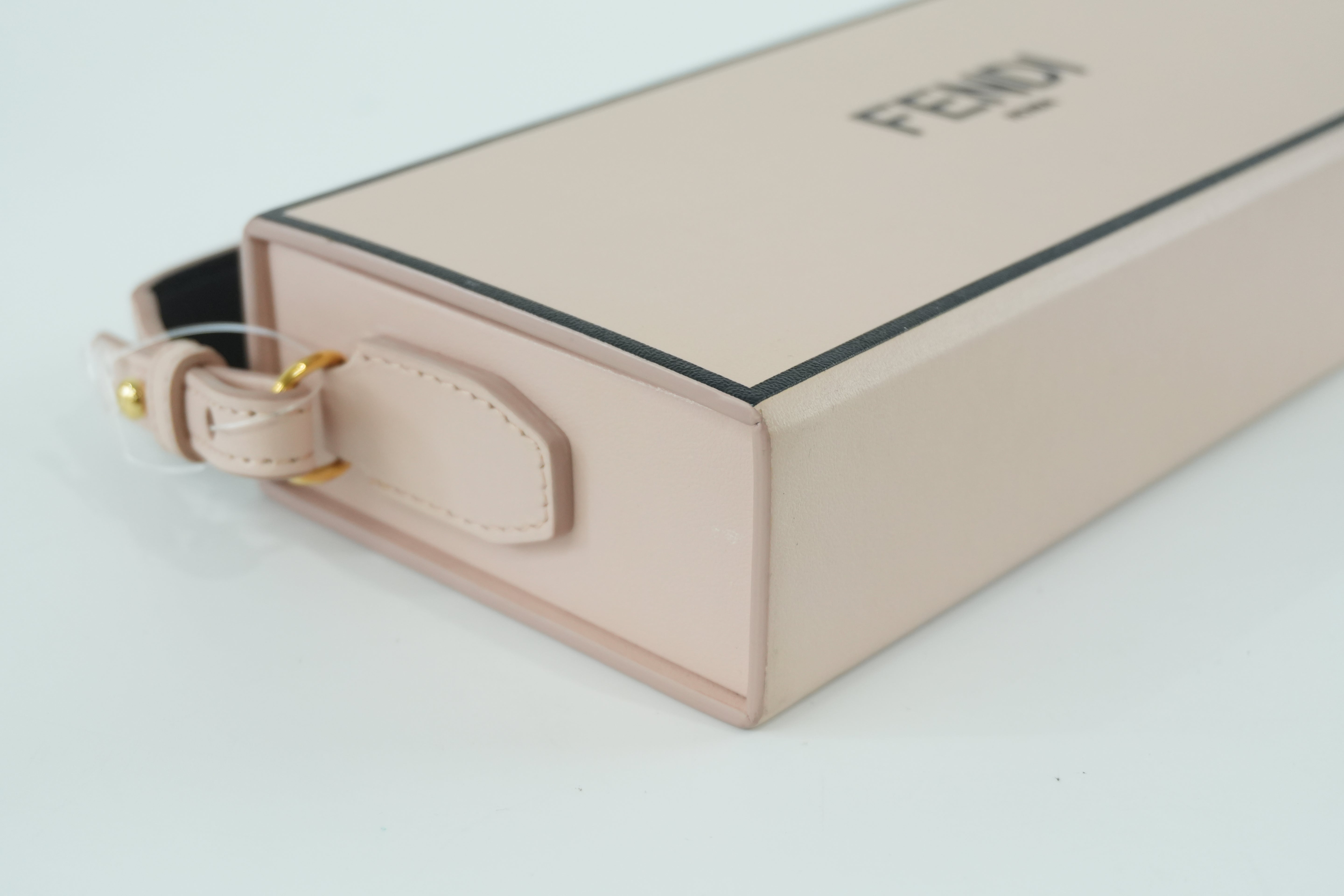 Fendi Horizontal Pink Box Clutch Used