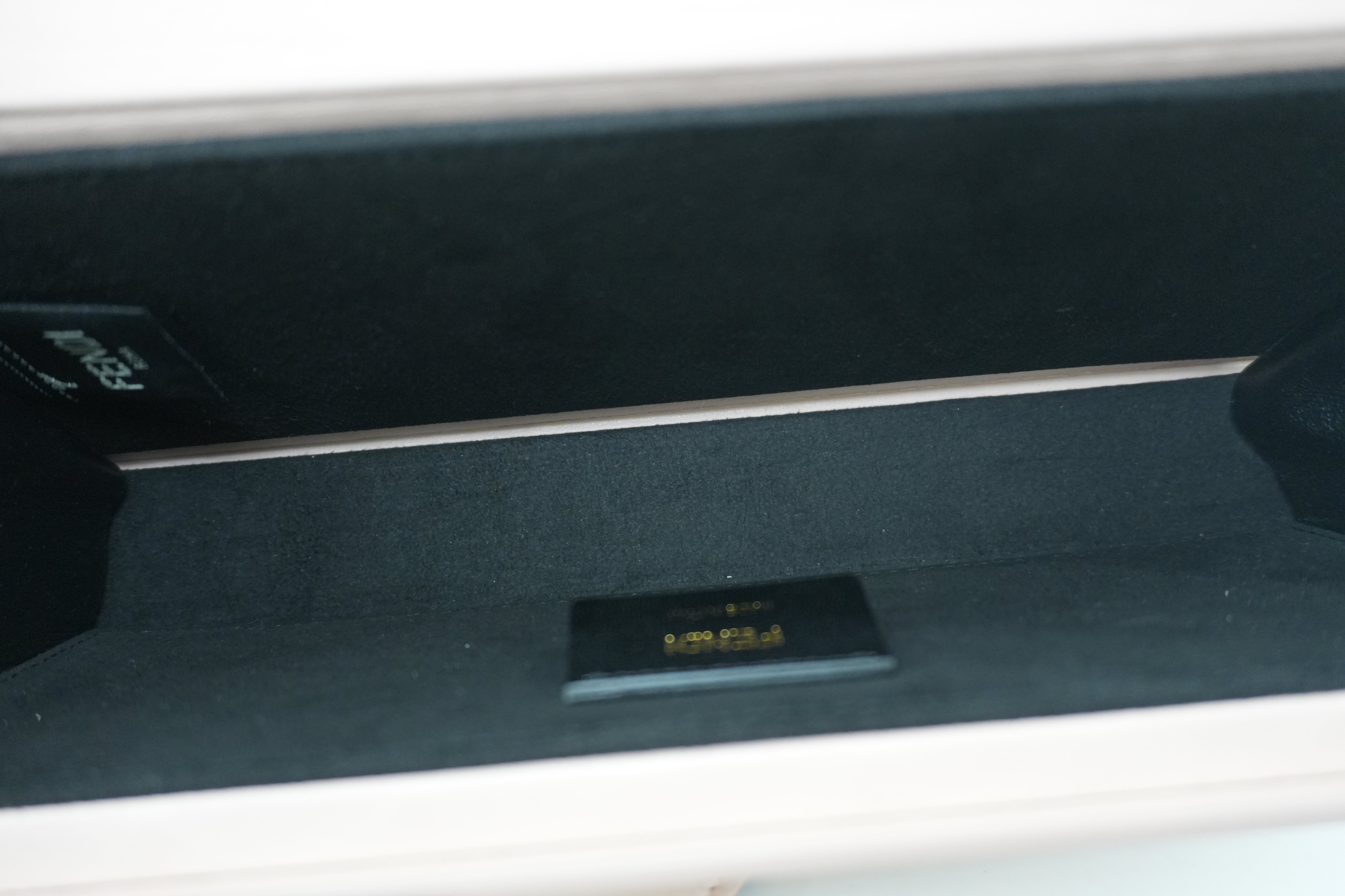 Fendi Horizontal Pink Box Clutch Used