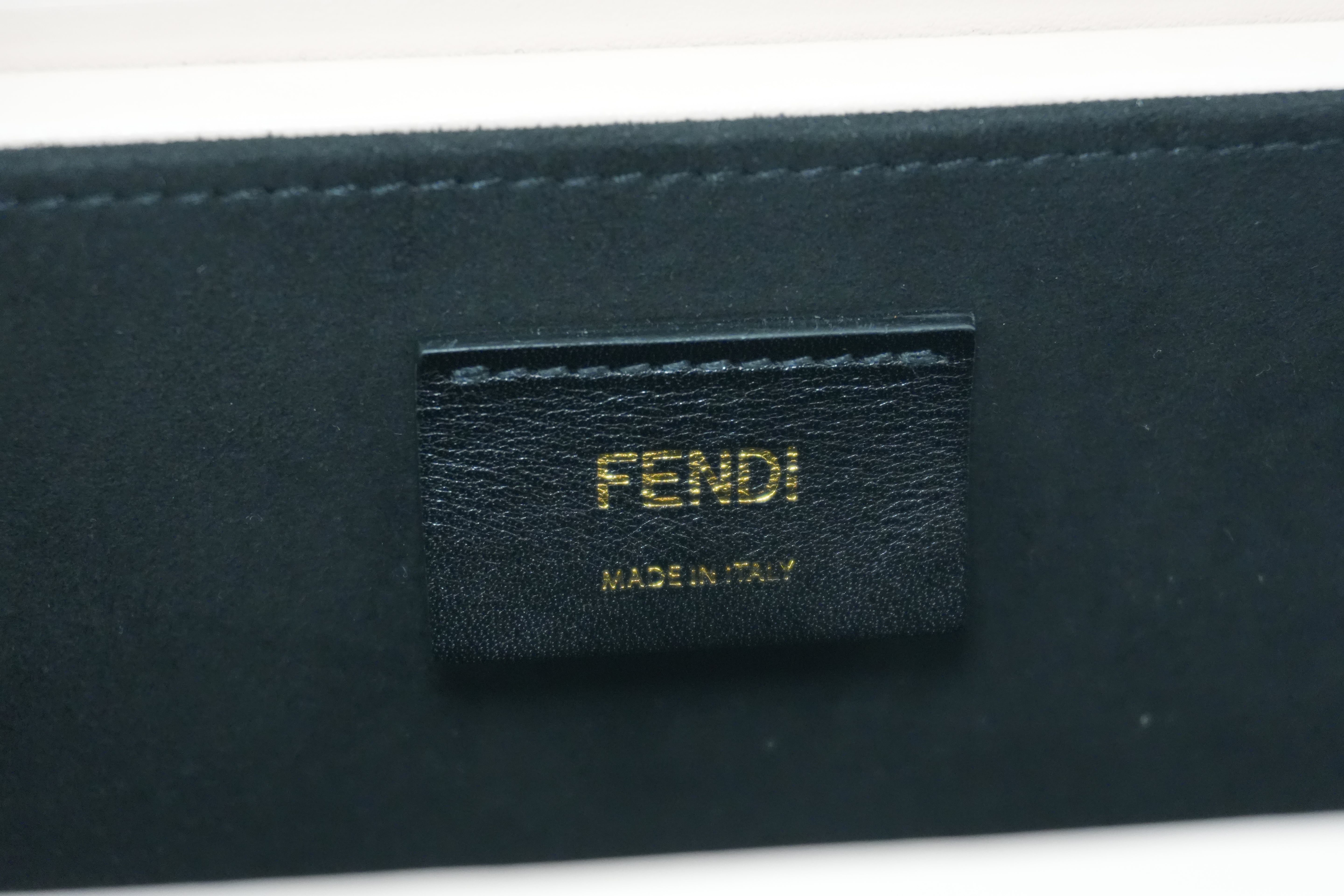 Fendi Horizontal Pink Box Clutch Used