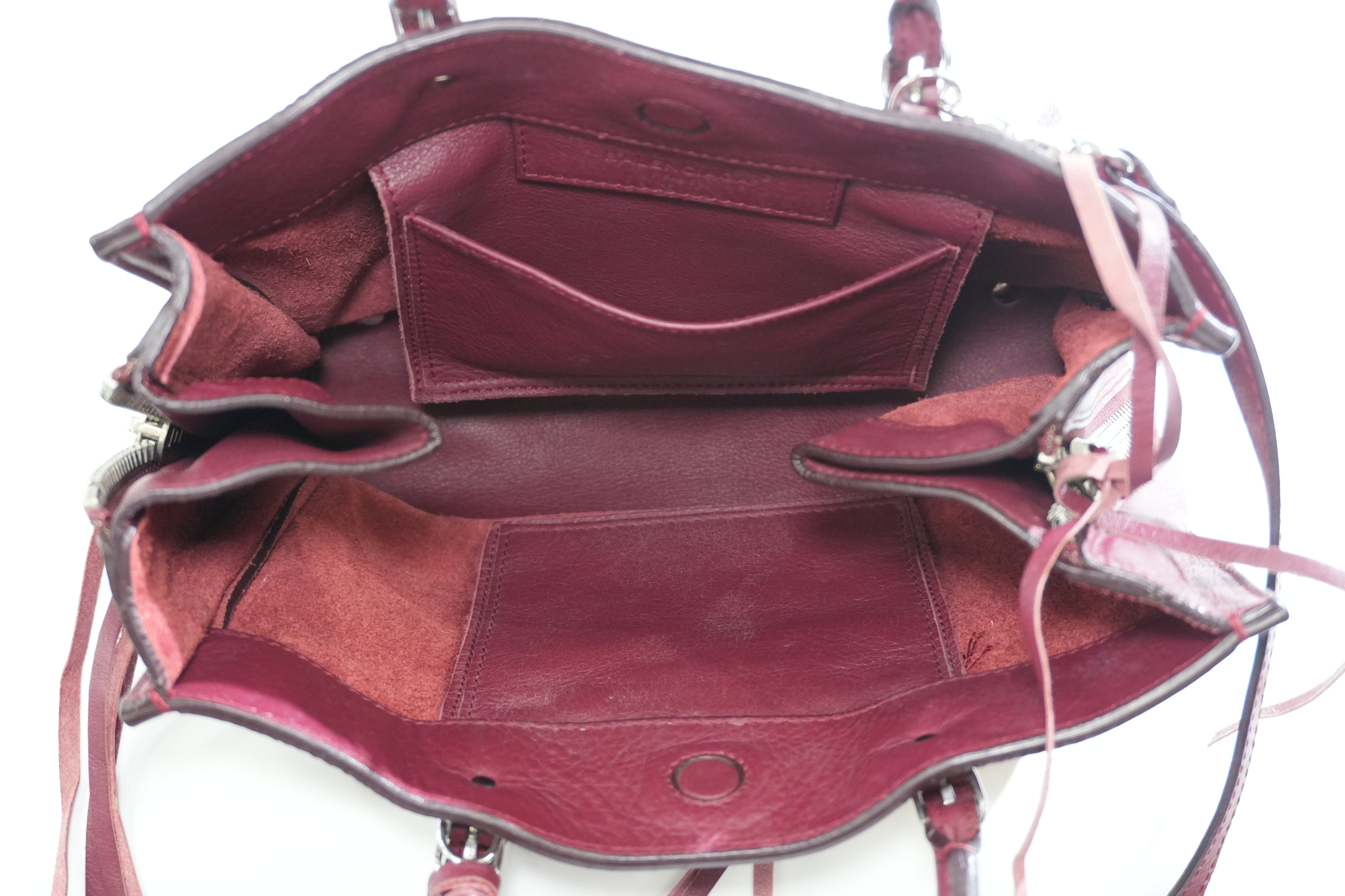 Pre-owned Balenciaga Papier A6 Zip Handbag Red