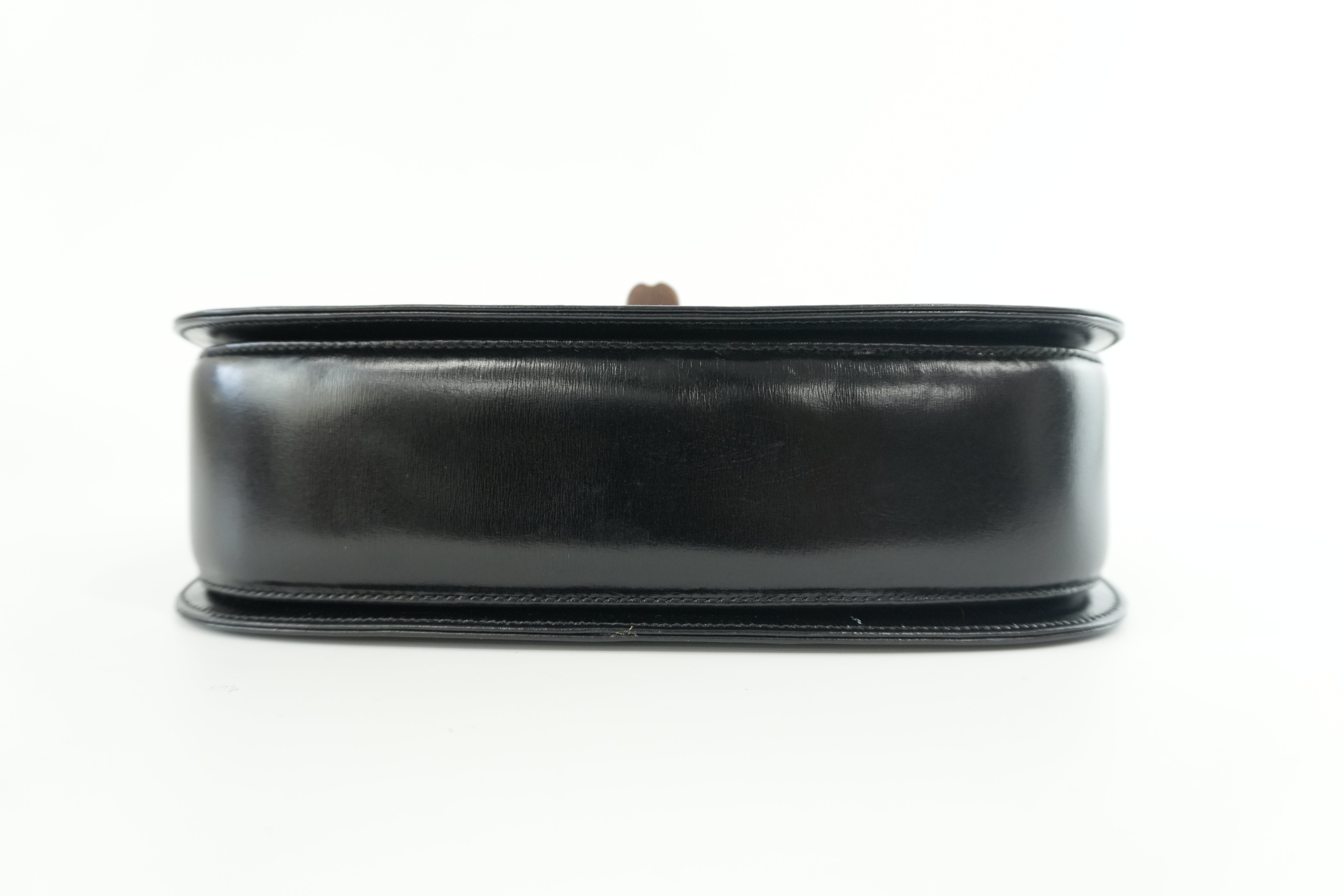 Gucci Bamboo Black Handbag Used