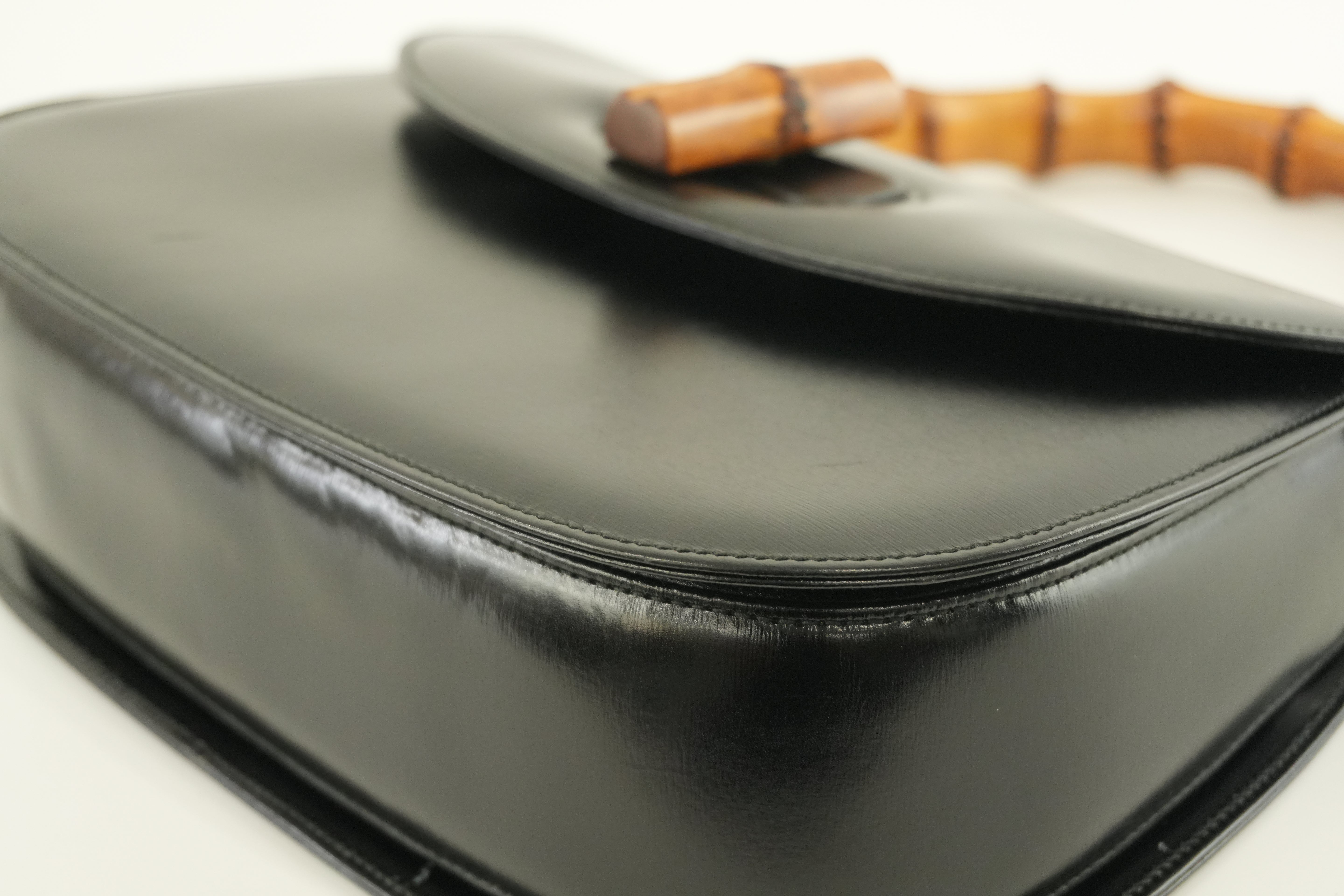Gucci Bamboo Black Handbag Used