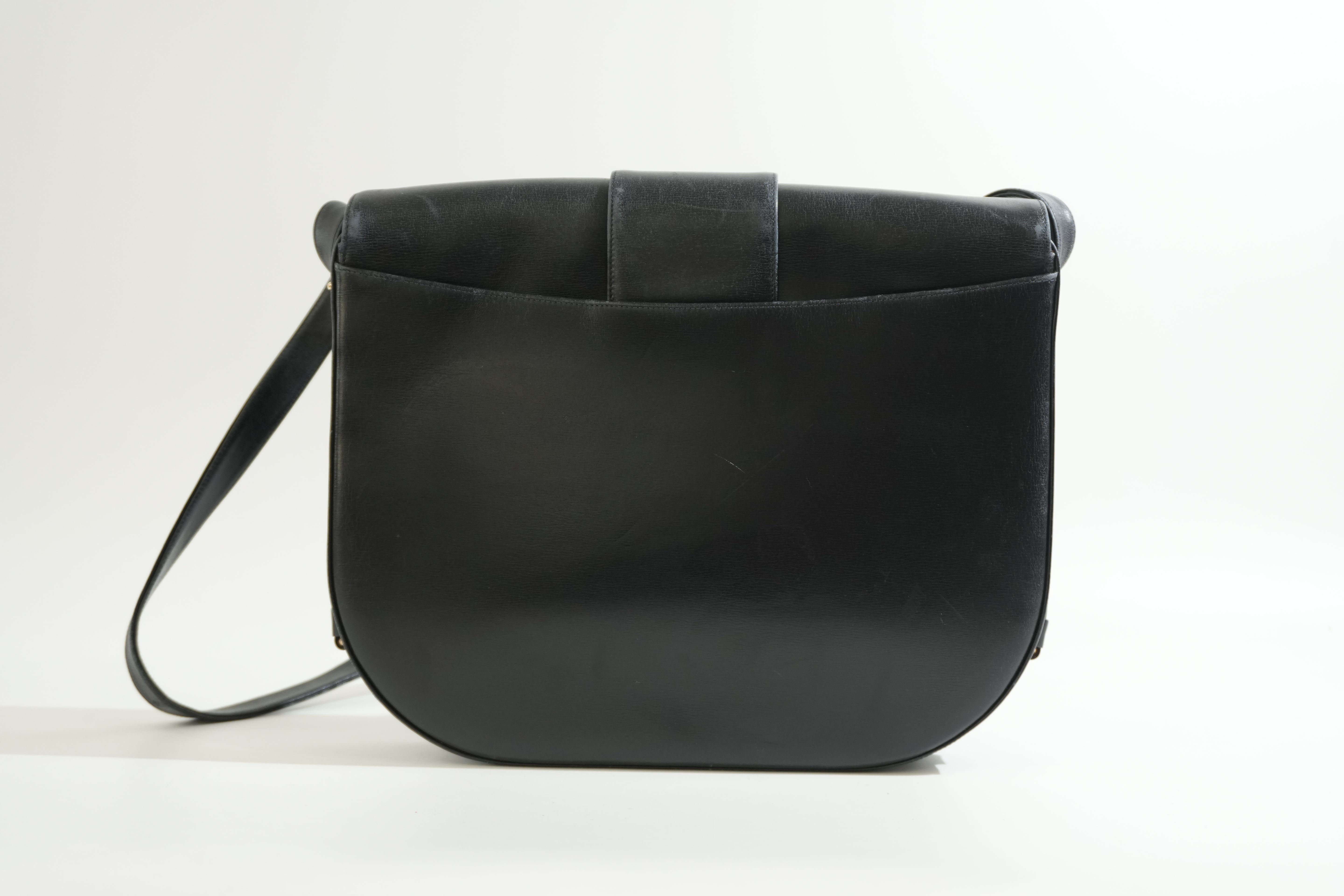 Pre-owned Cartier Sapphire Shoulder Bag Black