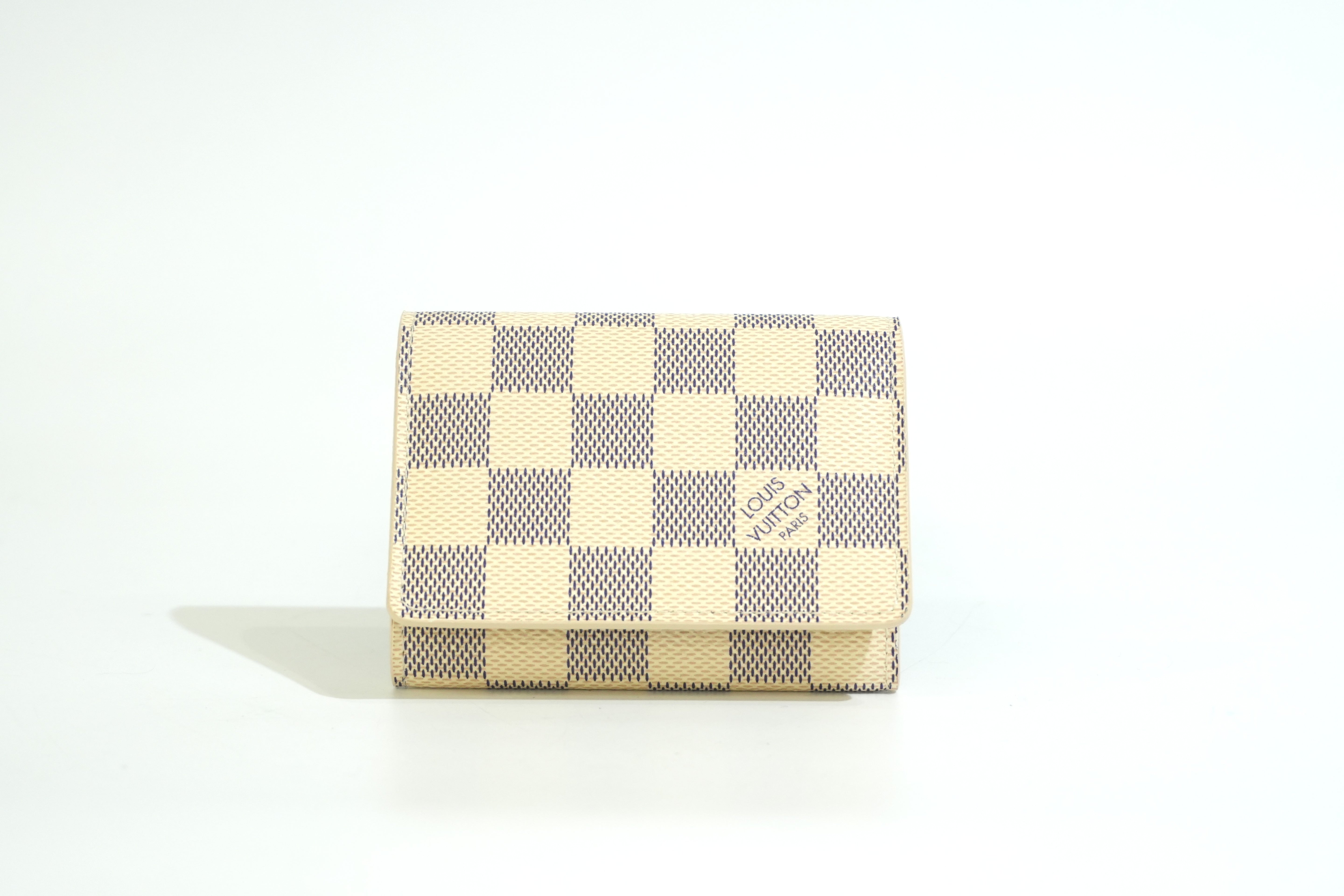 Pre-owned Louis Vuitton Damier Azur Card Case