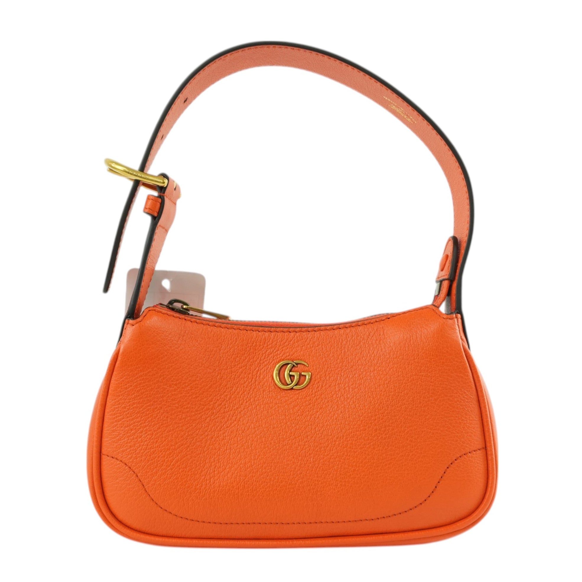 Gucci Aphrodite Leather Orange Handbag Used