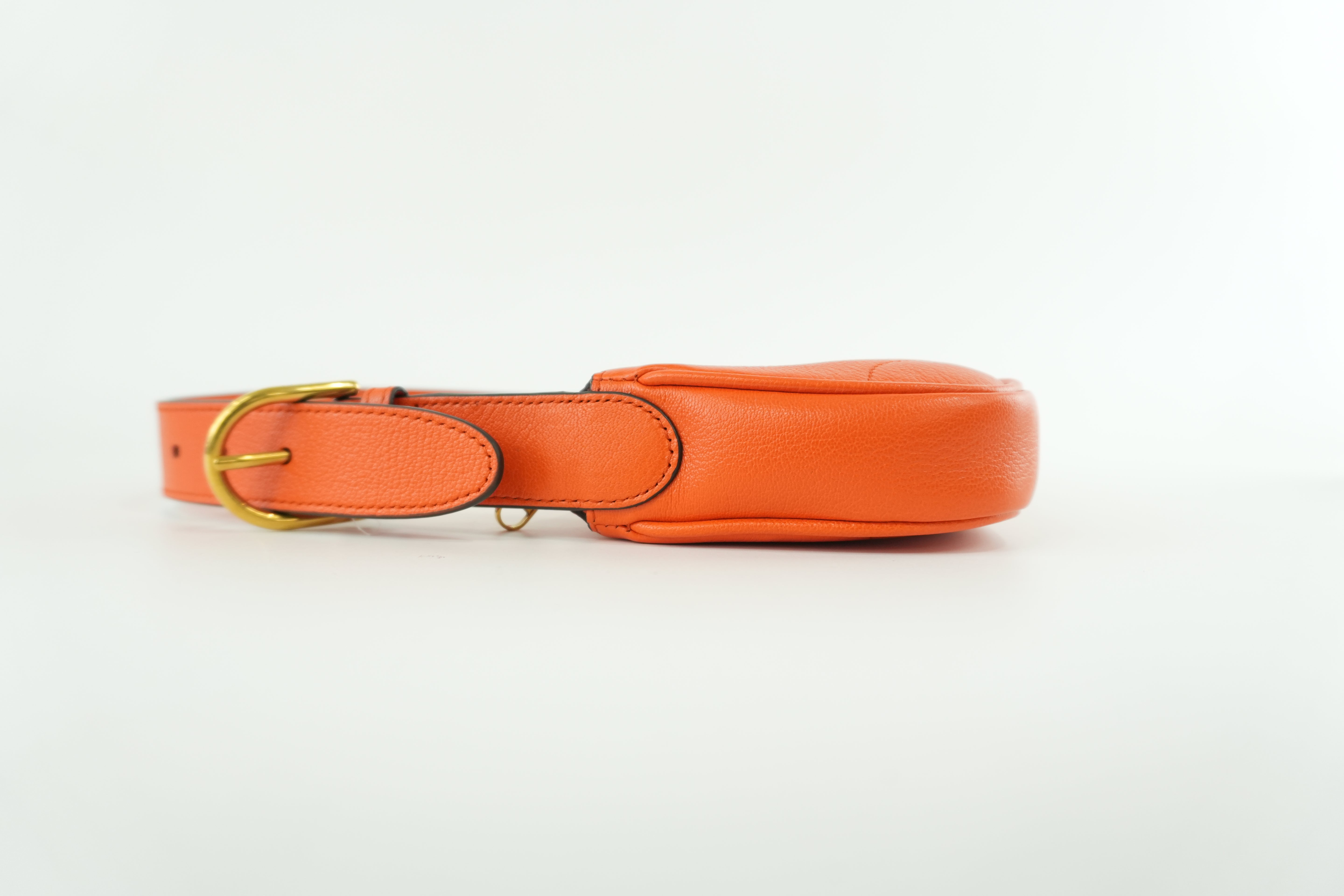 Gucci Aphrodite Leather Orange Handbag Used