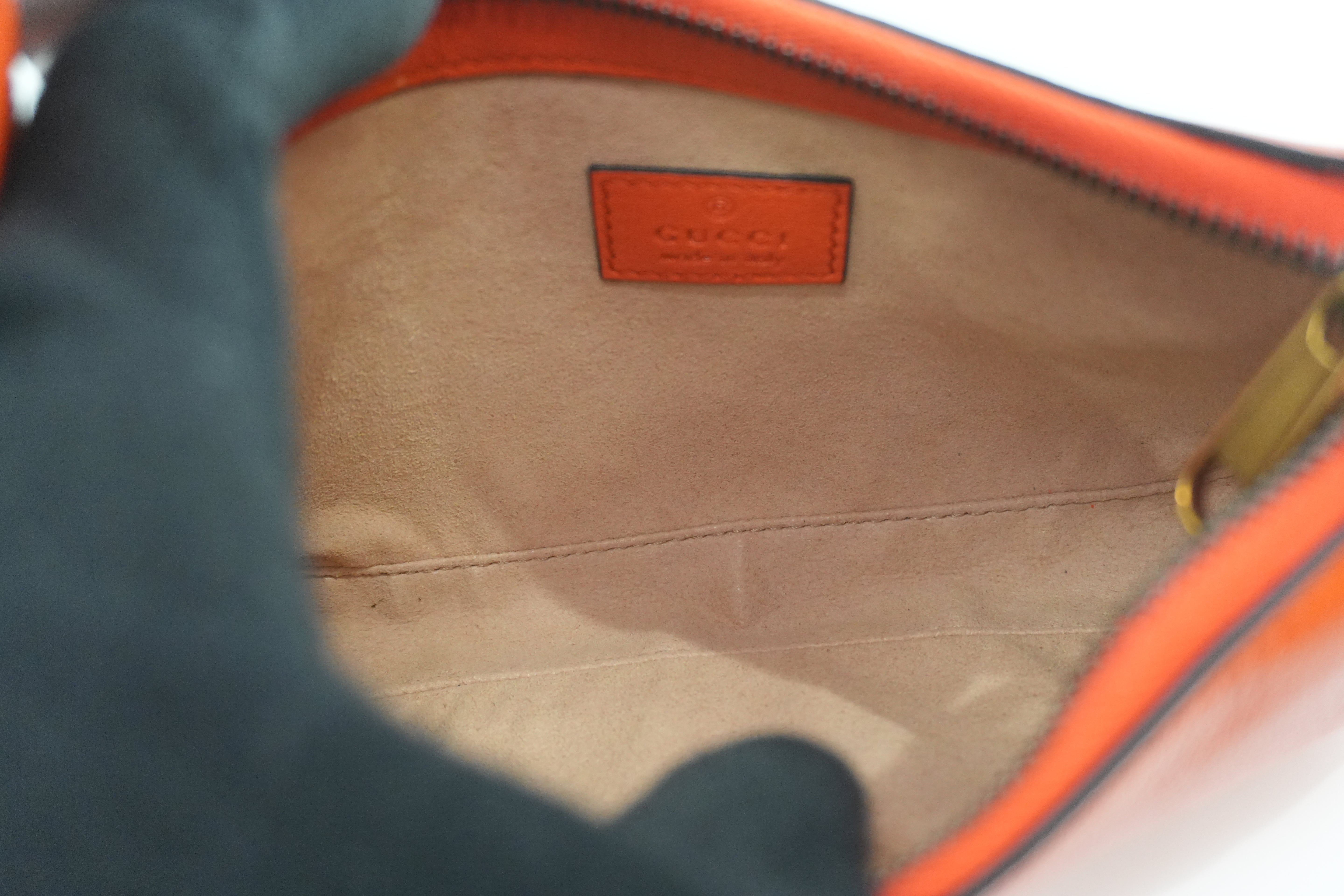 Gucci Aphrodite Leather Orange Handbag Used