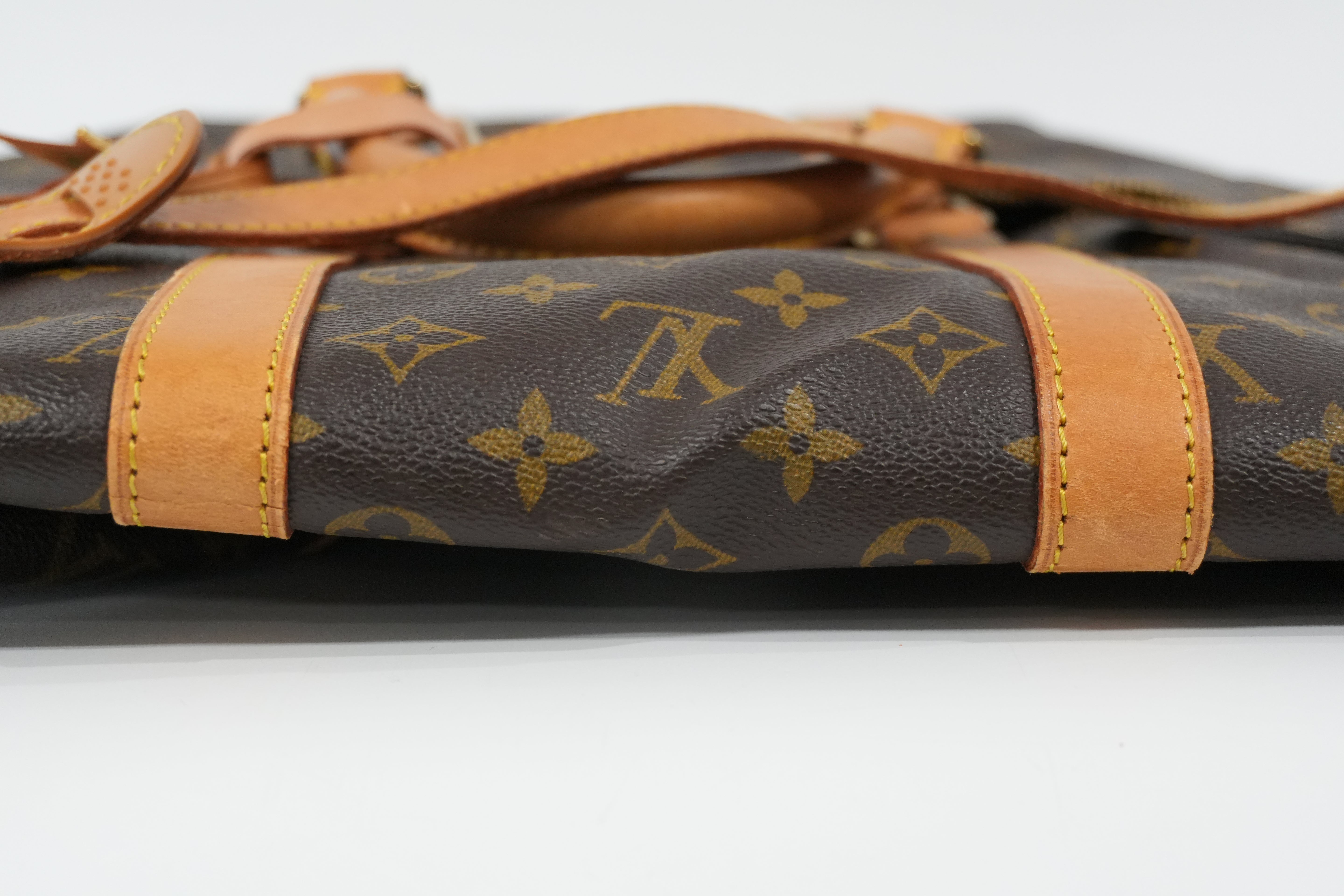 Pre-owned Louis Vuitton Monogram Keepall Bandouliere 55 Duffle Travel Bag