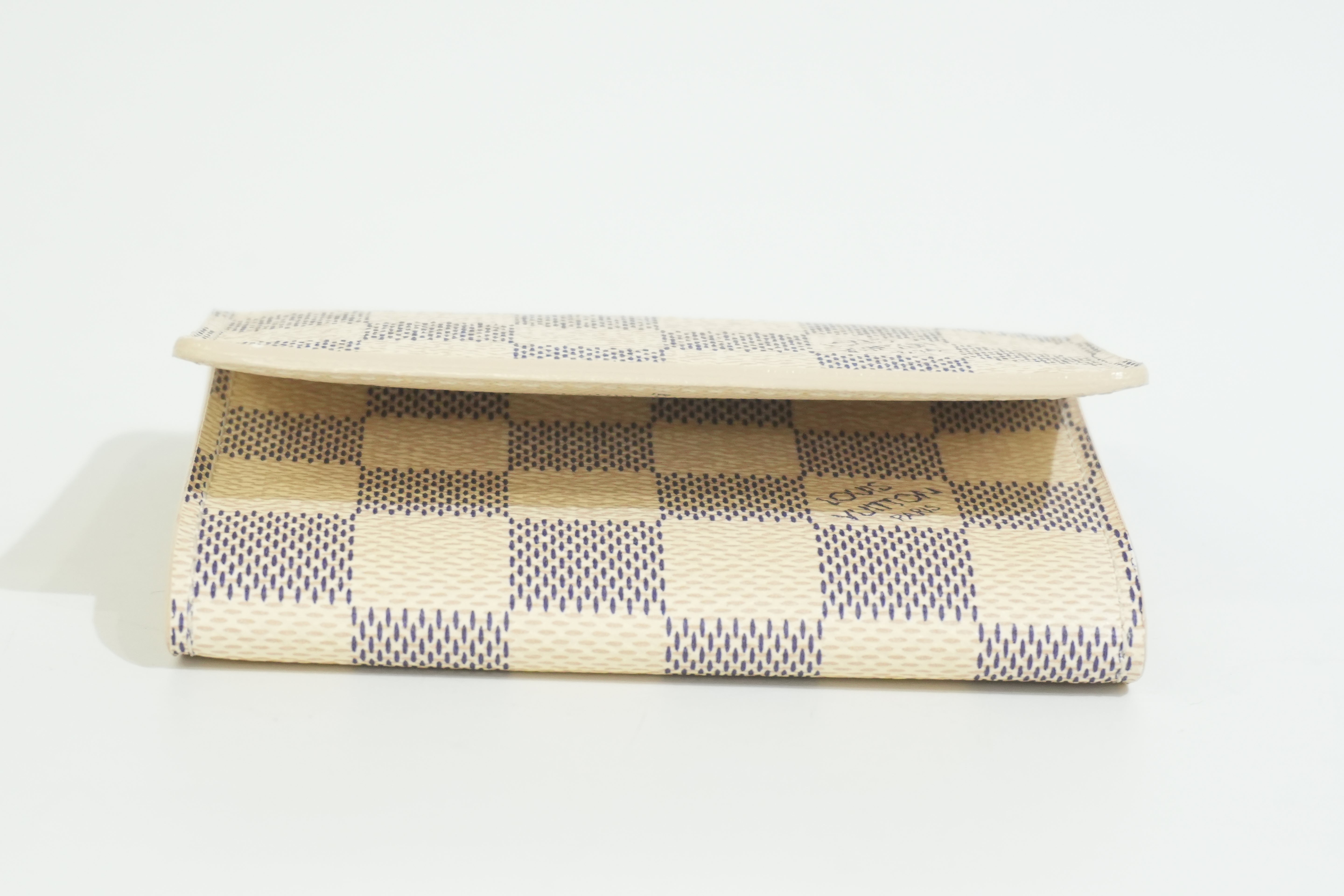 Pre-owned Louis Vuitton Damier Azur Card Case