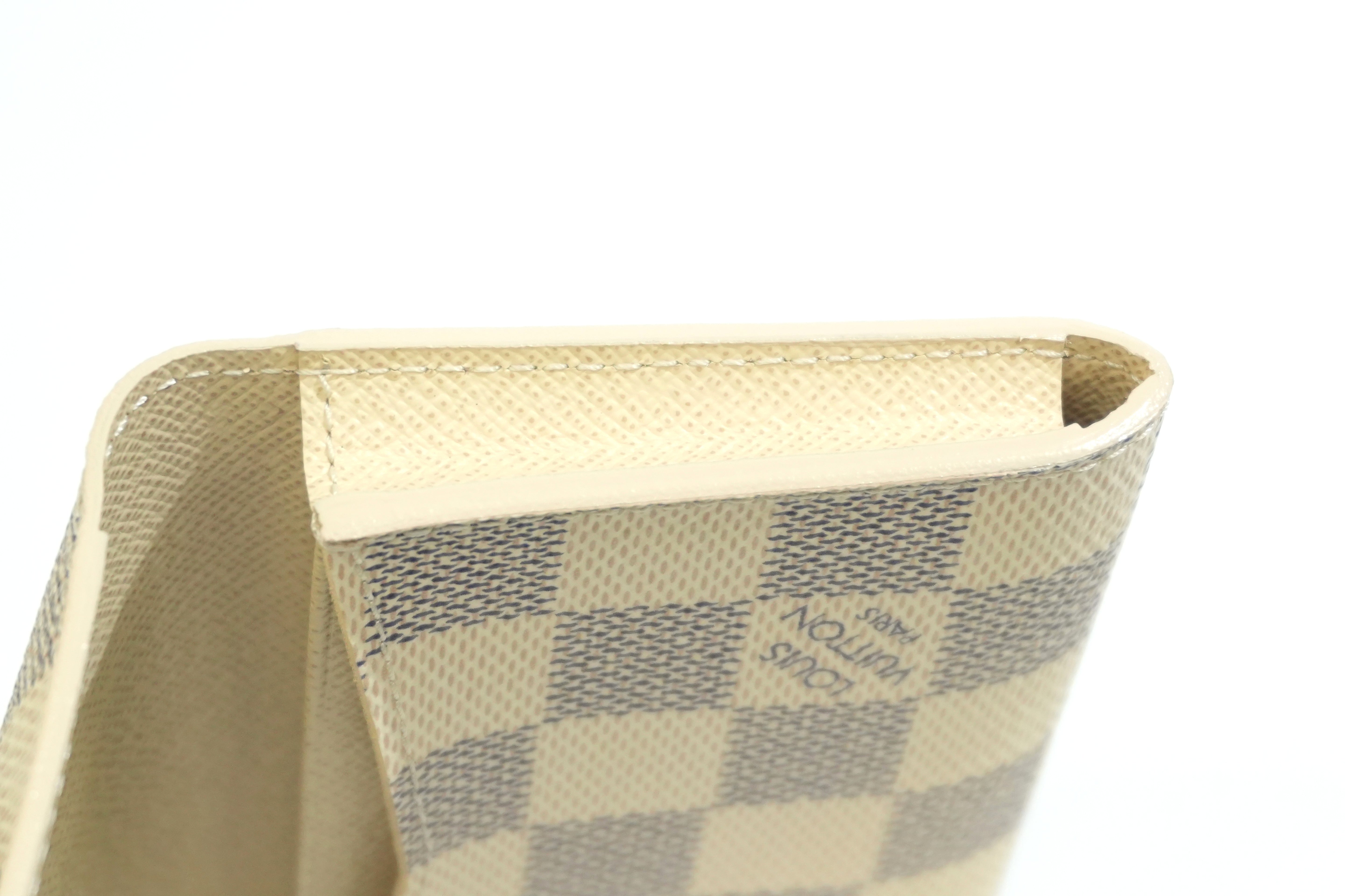 Pre-owned Louis Vuitton Damier Azur Card Case