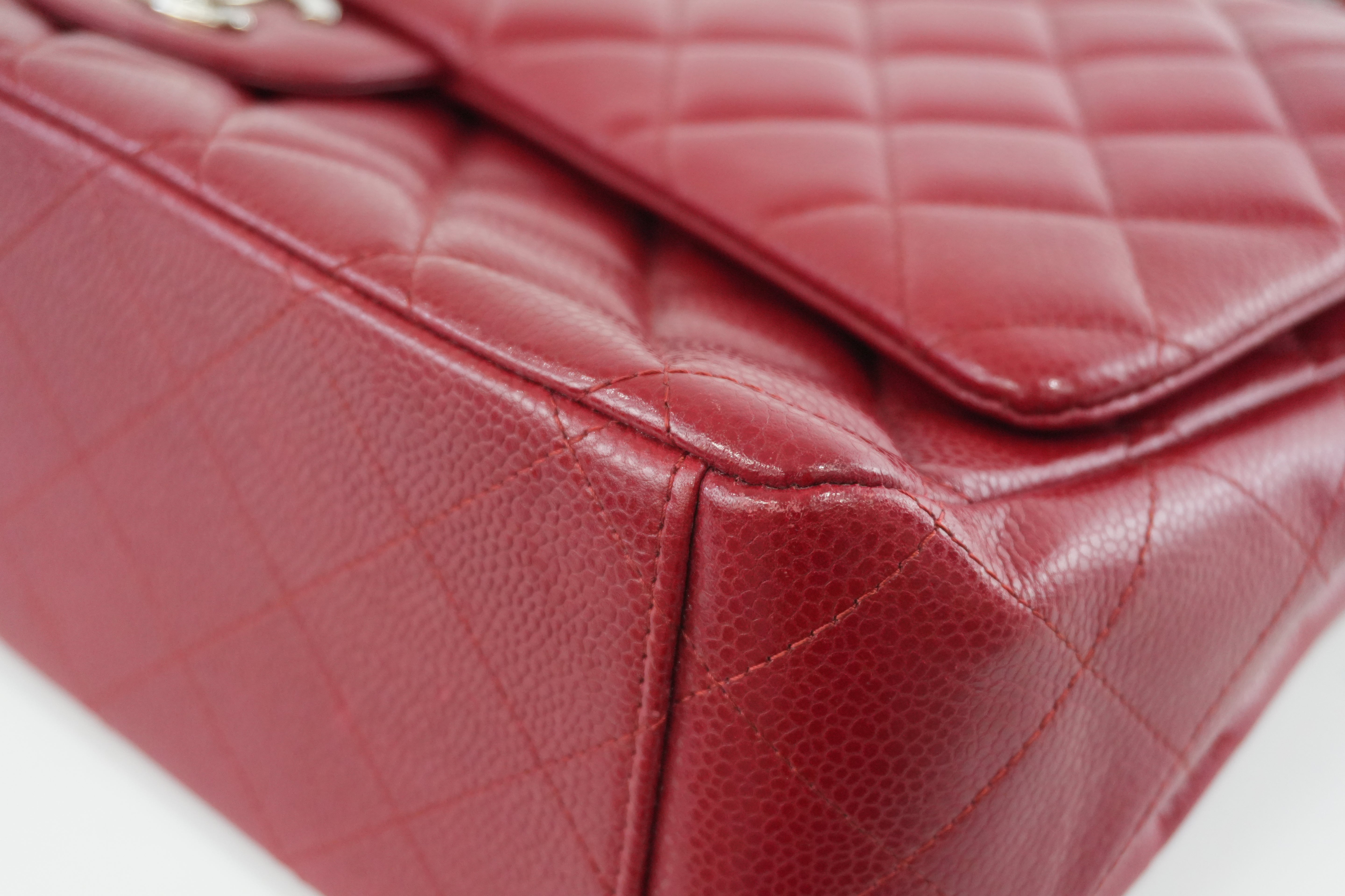 Chanel Matelasse Chain Red Shoulder Bag Used