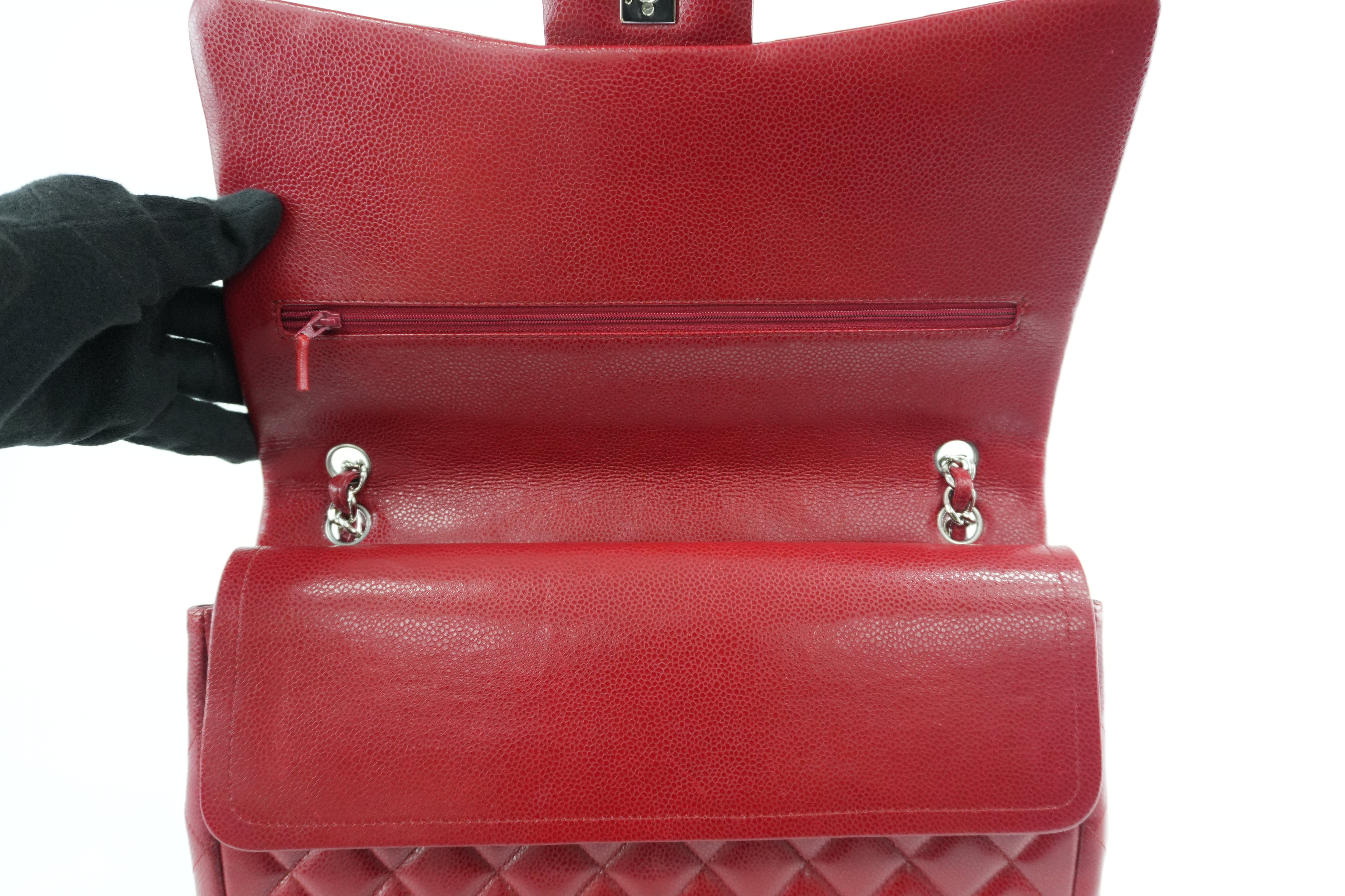 Chanel Matelasse Chain Red Shoulder Bag Used