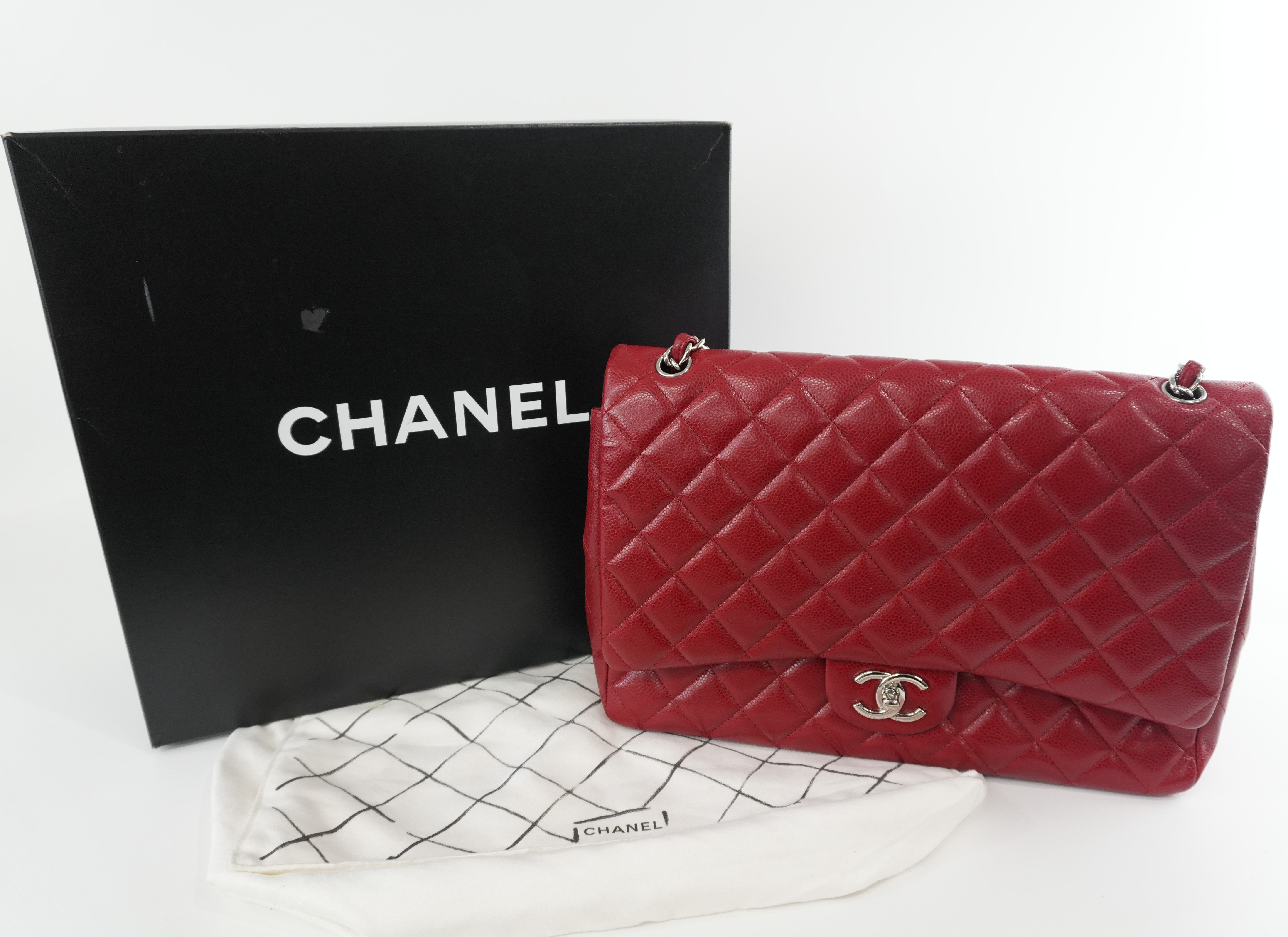 Chanel Matelasse Chain Red Shoulder Bag Used