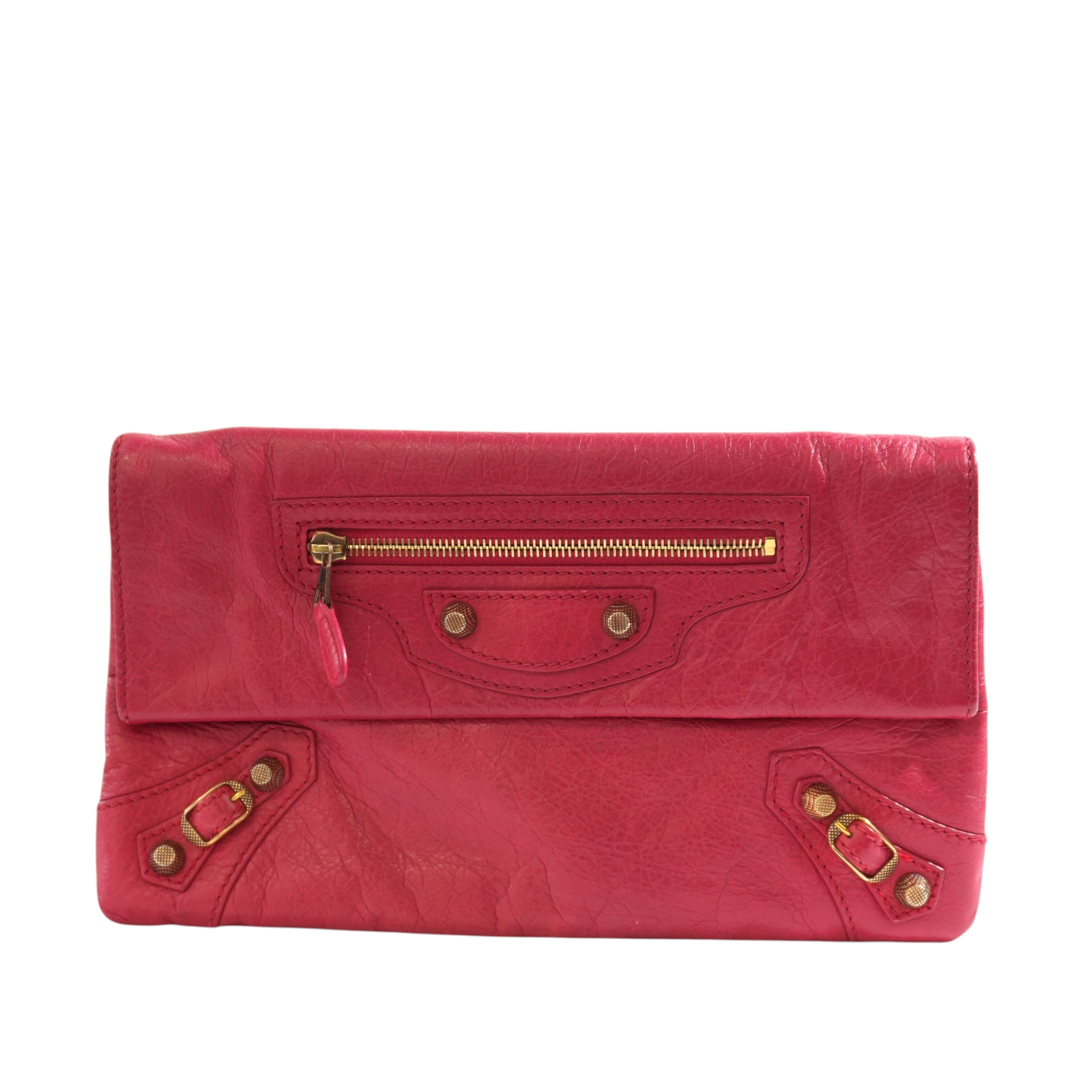 Pre-owned Balenciaga Clutch Bag Red