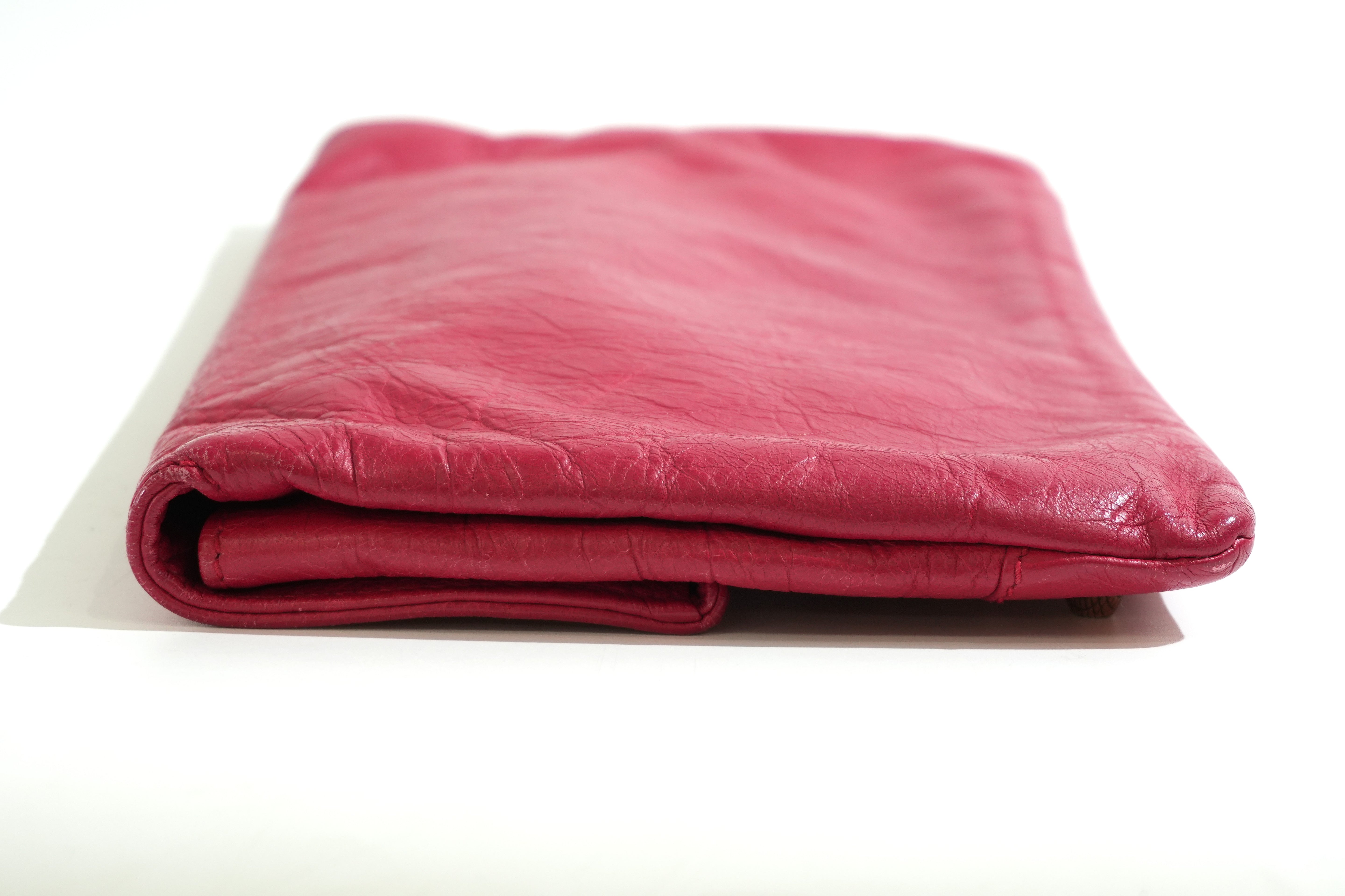 Pre-owned Balenciaga Clutch Bag Red