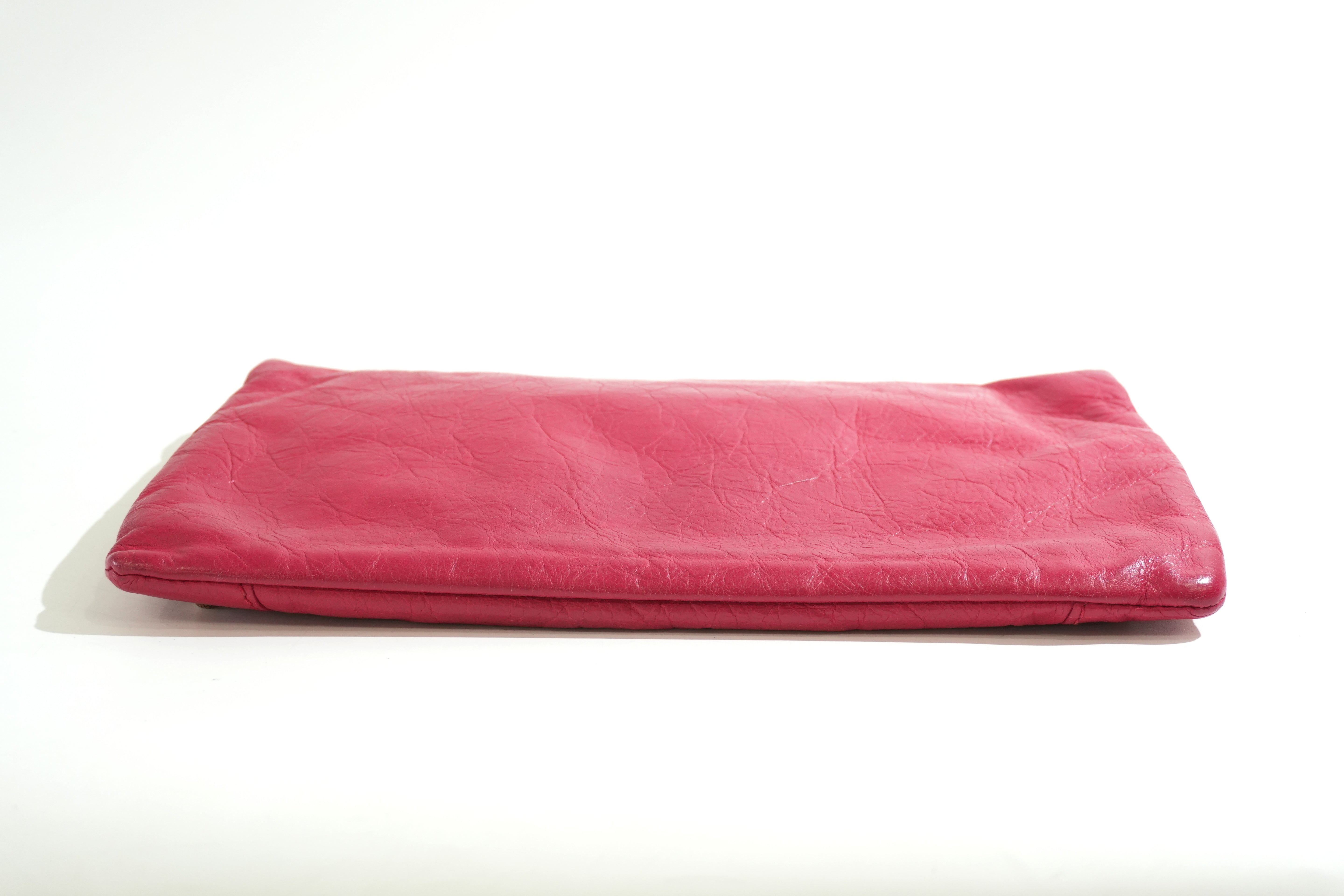 Pre-owned Balenciaga Clutch Bag Red