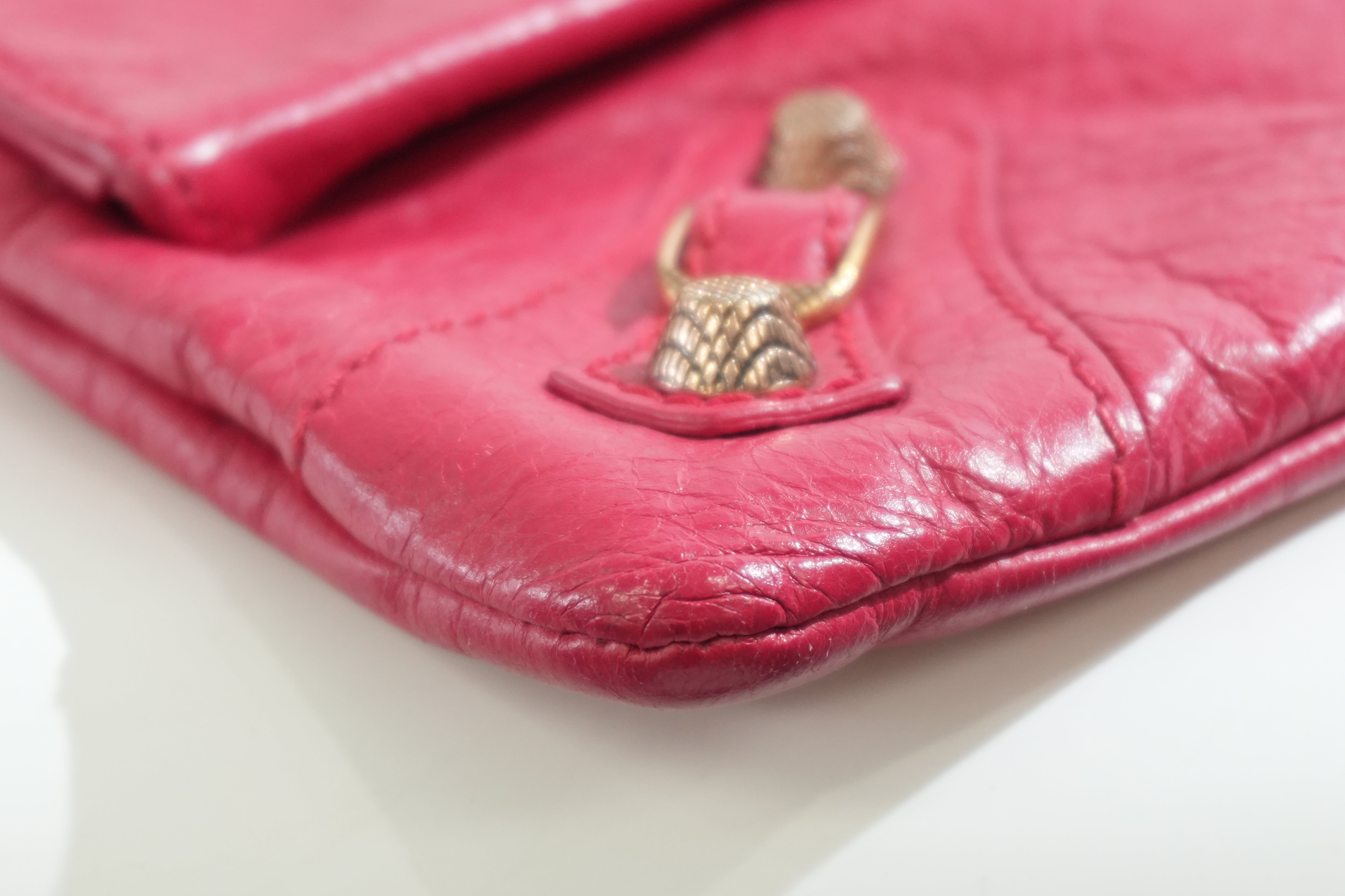 Pre-owned Balenciaga Clutch Bag Red