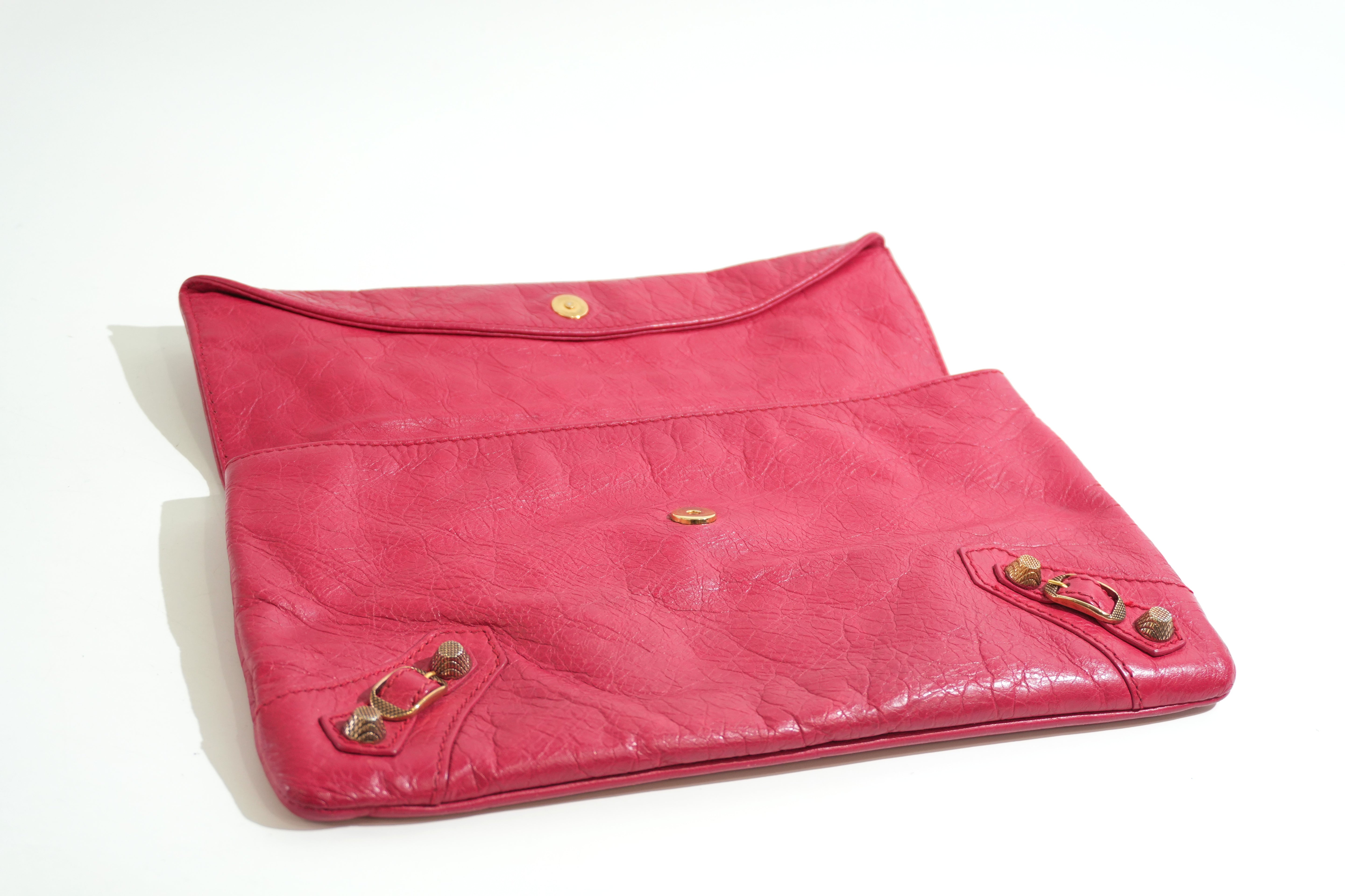 Pre-owned Balenciaga Clutch Bag Red